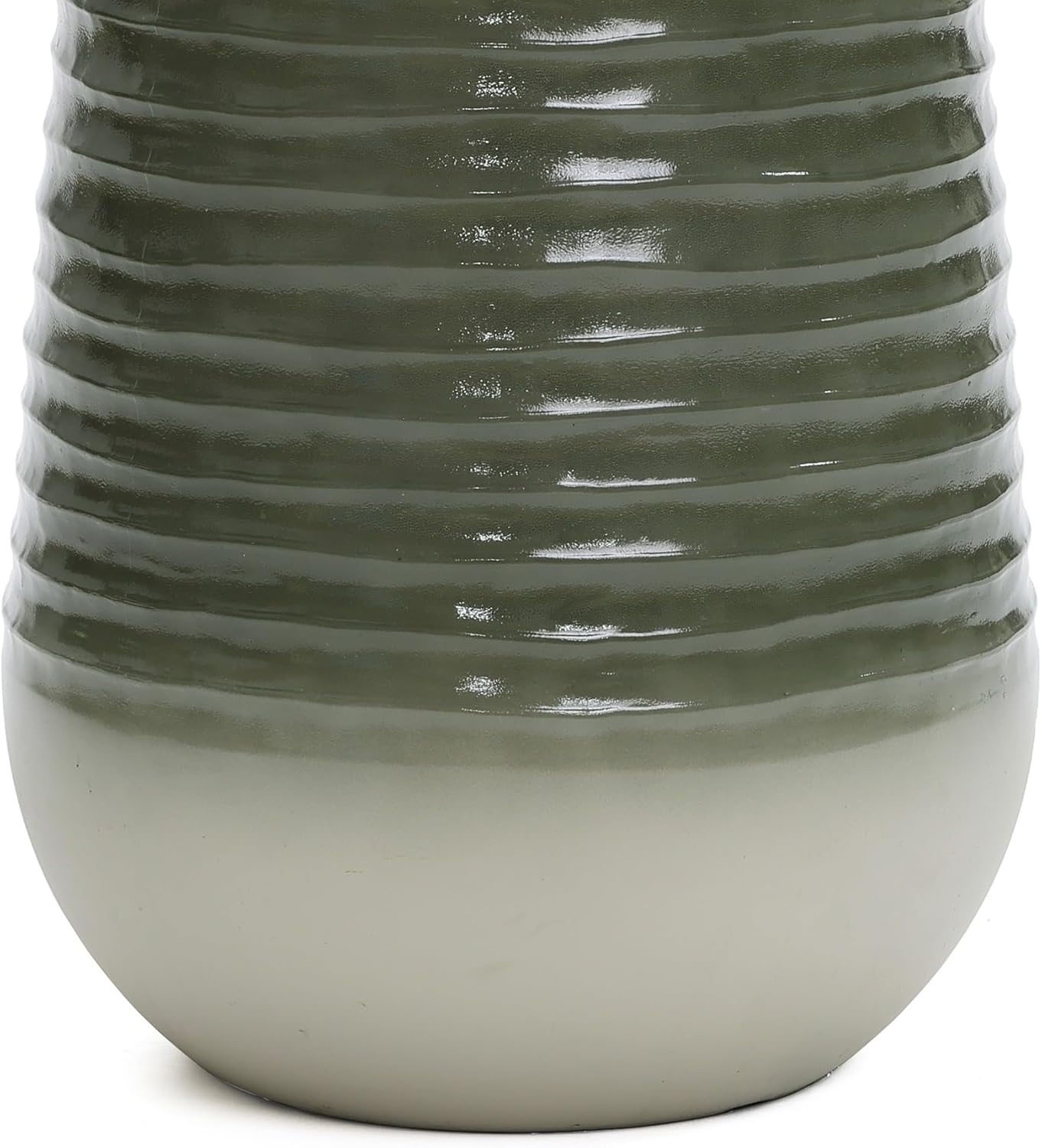 LuxenHome 20" Water Fountain Outdoor with LED Light, Modern Bubbling Garden Water Fountains with Gradient Color, Resin Outdoor Waterfall Fountains with Ceramic Like Glaze for Yard, Patio, and Porch