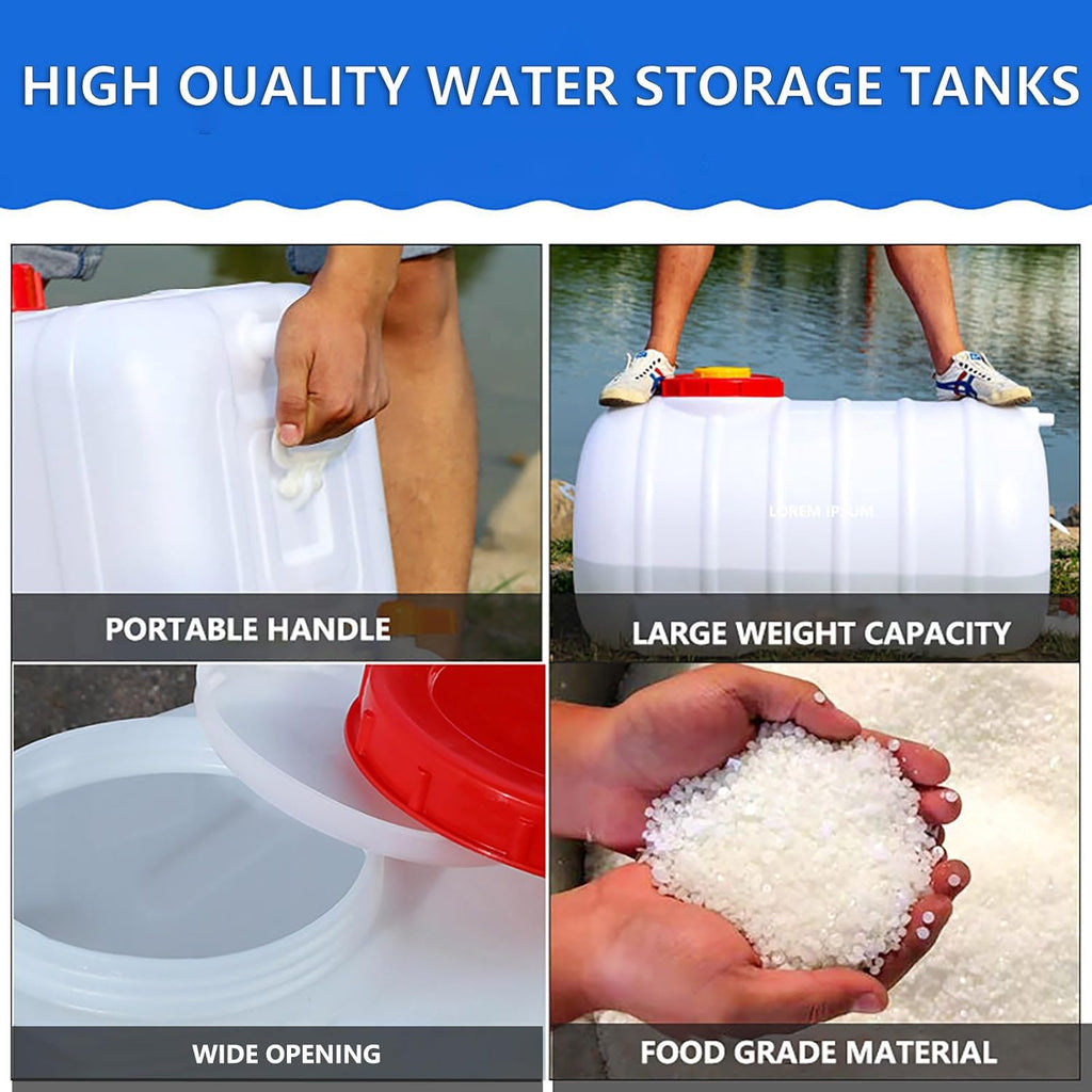 Portable Water Tank Water Storage Tank for Camping with Spigot Hose Plastic Water Container Water Storage Container for Emergency Water Storage Hiking Outdoor(Size:40gallon / 150L)