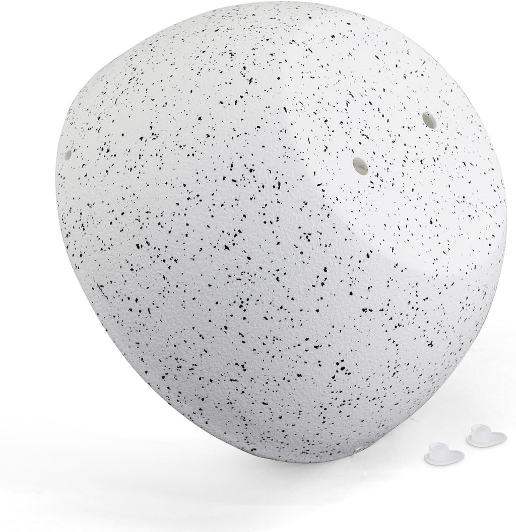 10 inch Hanging Planters for Indoor Outdoor Plants, 2 Pack Hanging Flower Pots with Drainage Holes and Chain for Garden Porch, Plastic Hanging Baskets for House Plants, Speckled White