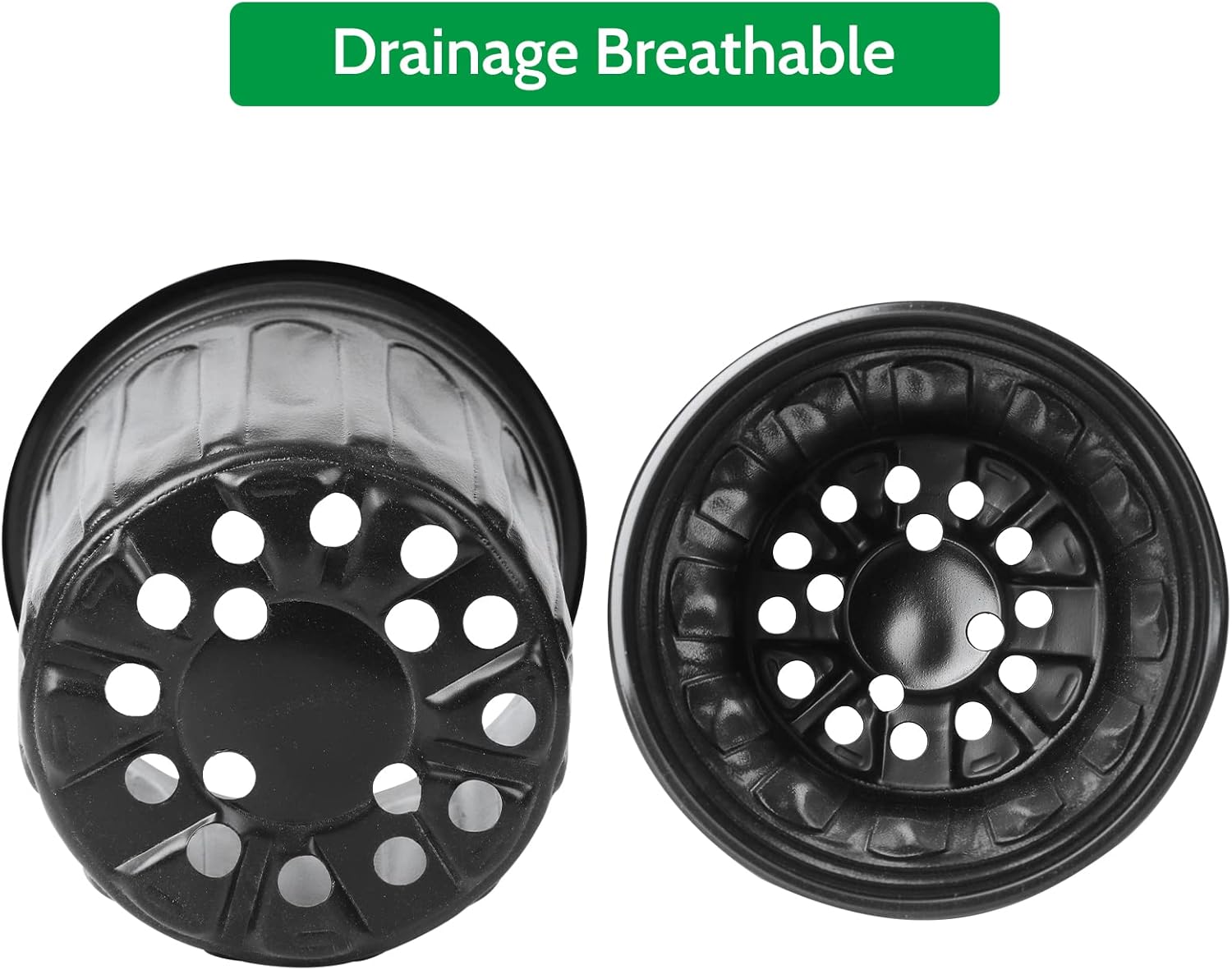 JERIA 50-Pack 1 Gallon Flexible Plant Nursery Pots with 50Pcs Plant Labels,Thickened Soft Plastic Seedling Pots,Seed Starting Pot Flower Plant Container for Succulents，Seedlings