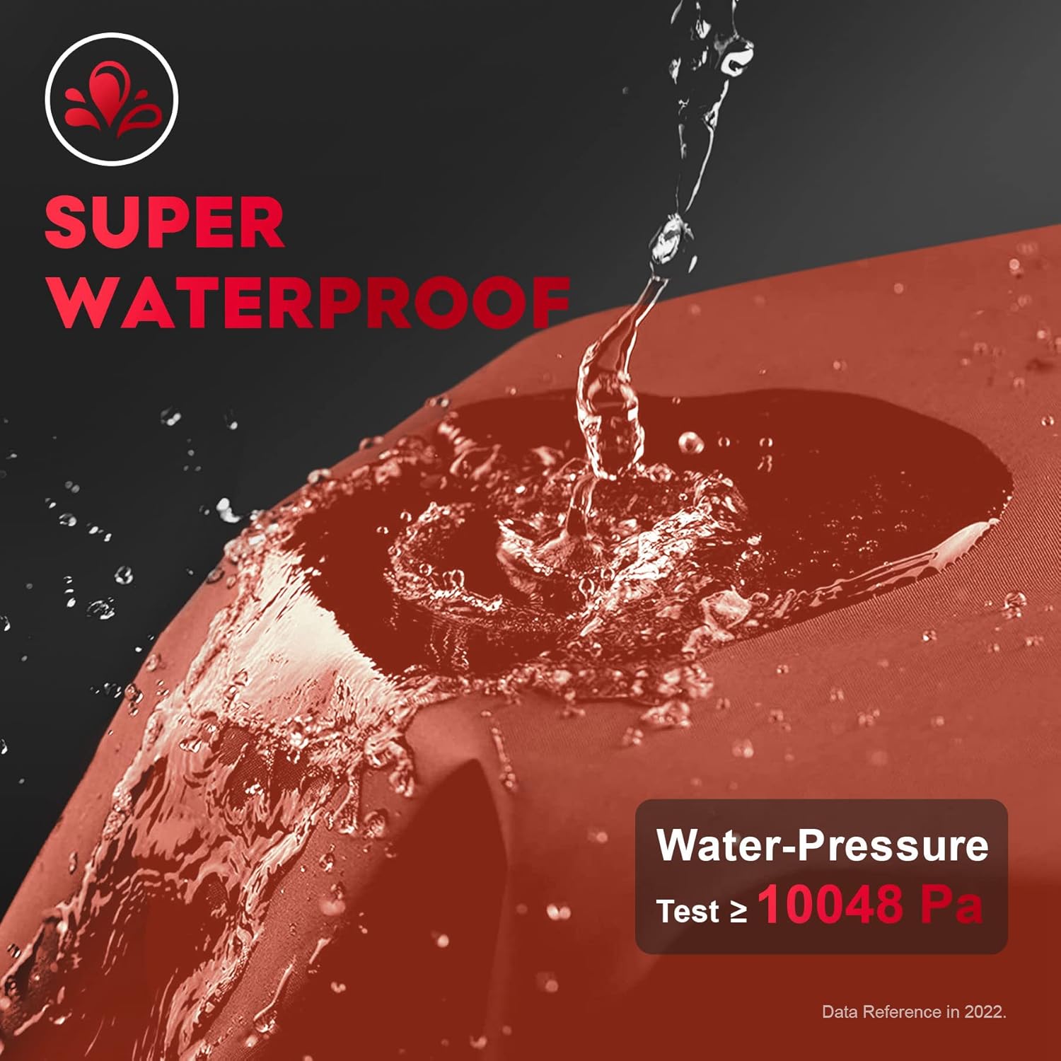 Fire Pit Cover Round 44 Inch - Outdoor Firepit Cover Heavy Duty & Waterproof, 600D Patio Fire Table Covers Gas Fire Pit Accessories Fade & Weather Resistant Brown - 44 x 44 x 24 Inch