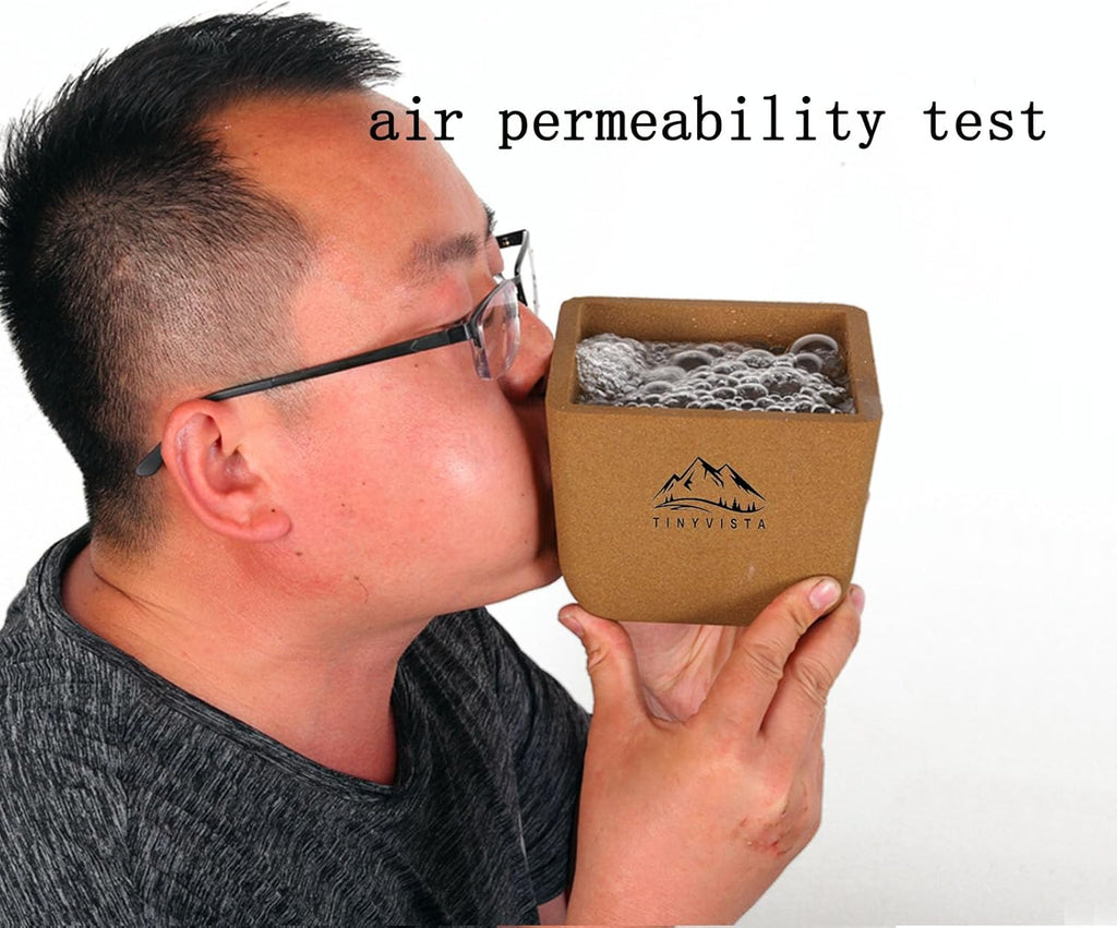 Round Unglazed Bonsai Pots with Drainage Holes 7” Breathable Planter Sand-Textured Short Legs Large Bonsai Tree Pots Ceramic for Indoor Plants Succulent