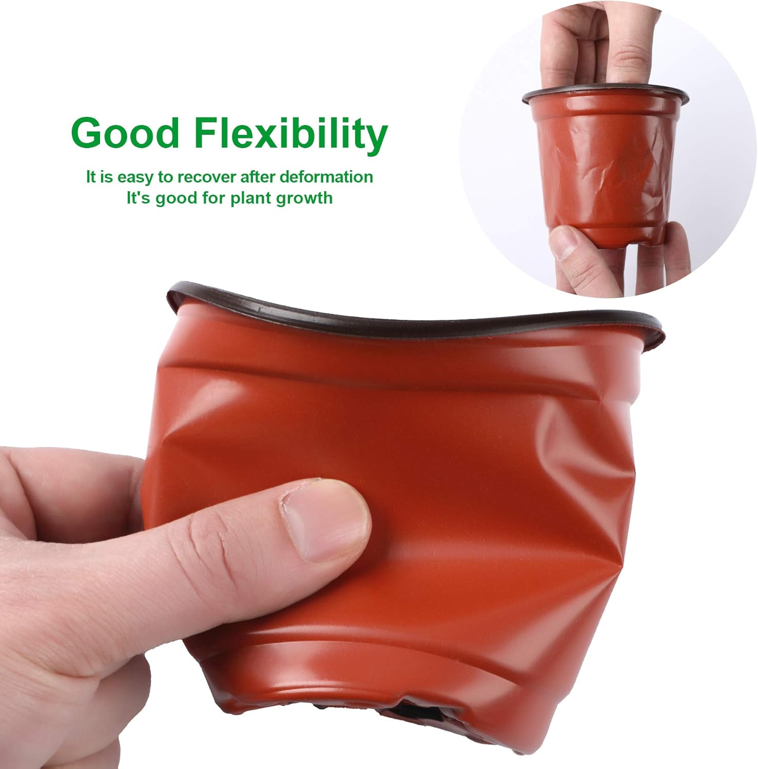 Augshy Nursery Pot, 110 Pcs 4" Plastic Plants Pot,Seed Starting Pots, Indoor Outdoor Seeding pots