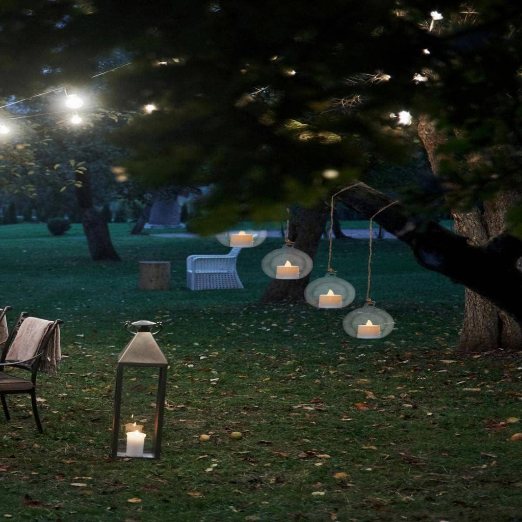 Hanging Glass Candle Holder, Globe Glass Tea Light Holder, Hanging Glass Vase, Flower Plants Terrarium, Glass Orbs Container, Micro Landscape DIY for Home, Office, Wedding (3.15" 6Pcs)