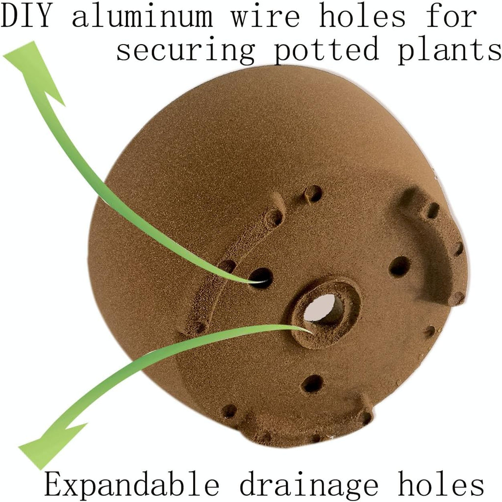 Round Unglazed Bonsai Pots with Drainage Holes 7” Breathable Planter Sand-Textured Short Legs Large Bonsai Tree Pots Ceramic for Indoor Plants Succulent