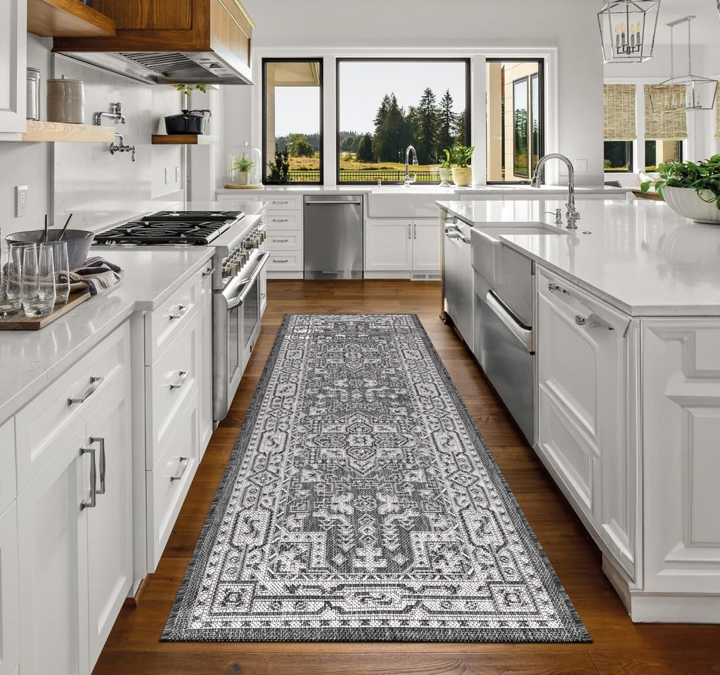 Keen Home Design Terrace Outdoor Runner Rug - 2x8 Washable Indoor/Outdoor Rug for Patio, Kitchen, Balcony, Beach, Garden, Deck and Porch, Size: 2'2"x7'7"