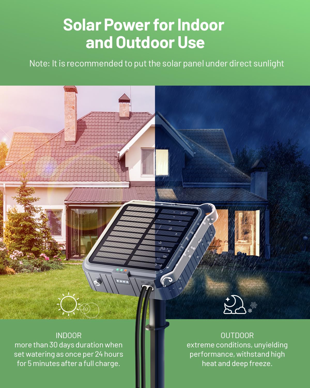 Solar Automatic Drip Irrigation System, Harness Sunshine or External Power for Indoor and Outdoor Use, Rain or Shine! Anti-Siphoning, Supports Up to 15 Potted Plants, User-Friendly Design. (Gray-1pcs)