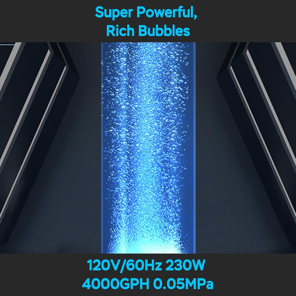 AquaMiracle Linear Air Pump, 635/950/1600/4000GPH Pond Bubbler Septic Air Pump, Energy-Efficient Pond Aerator for Outdoor Ponds, Aquariums, Hydroponics, Waste Treatment