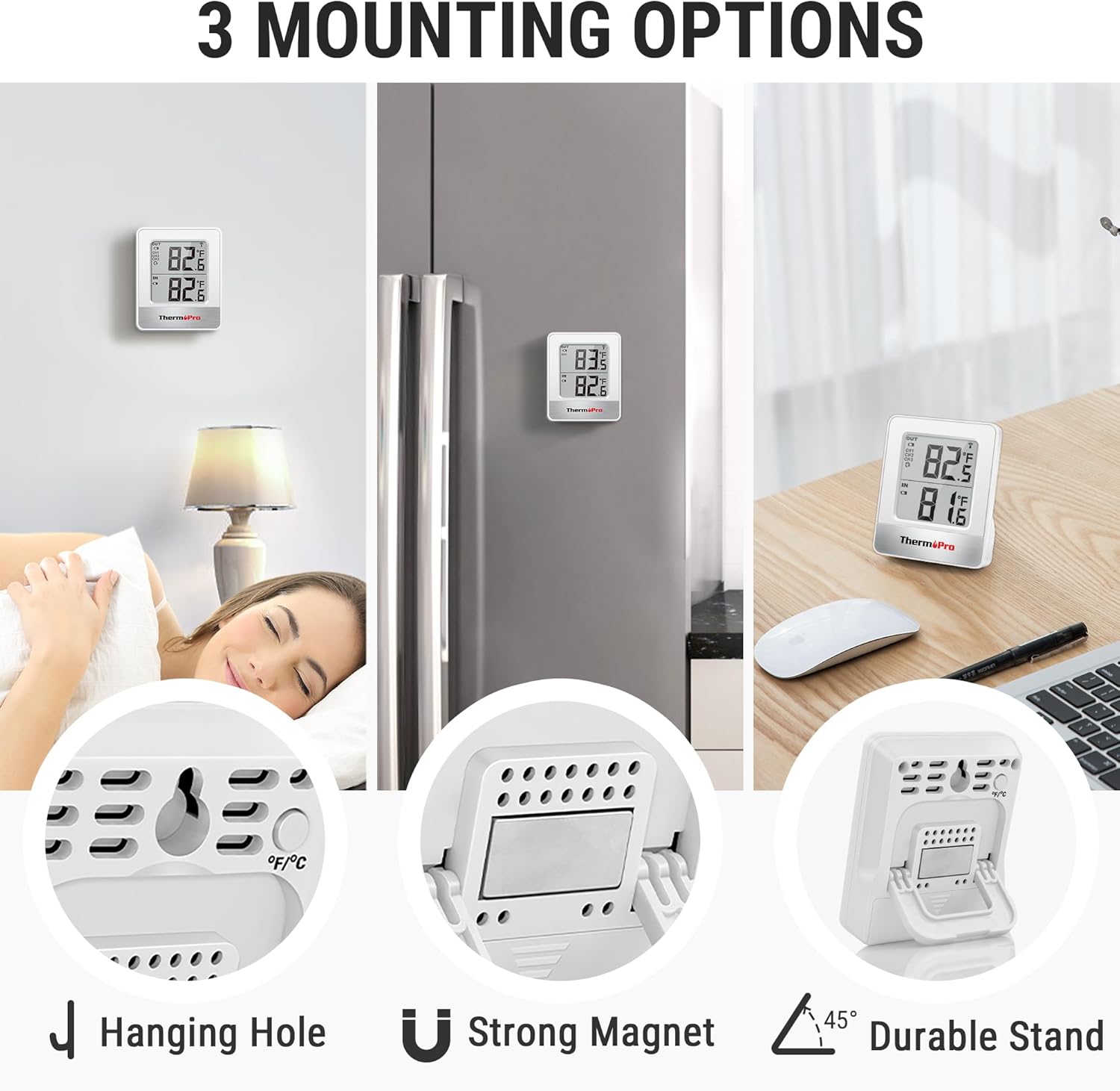 ThermoPro 500FT Indoor Outdoor Thermometer Wireless, Outdoor Thermometers for Patio with Temperature Sensor, Outside RoomThermometer for House Home Reptile Baby Room Temperature Monitor