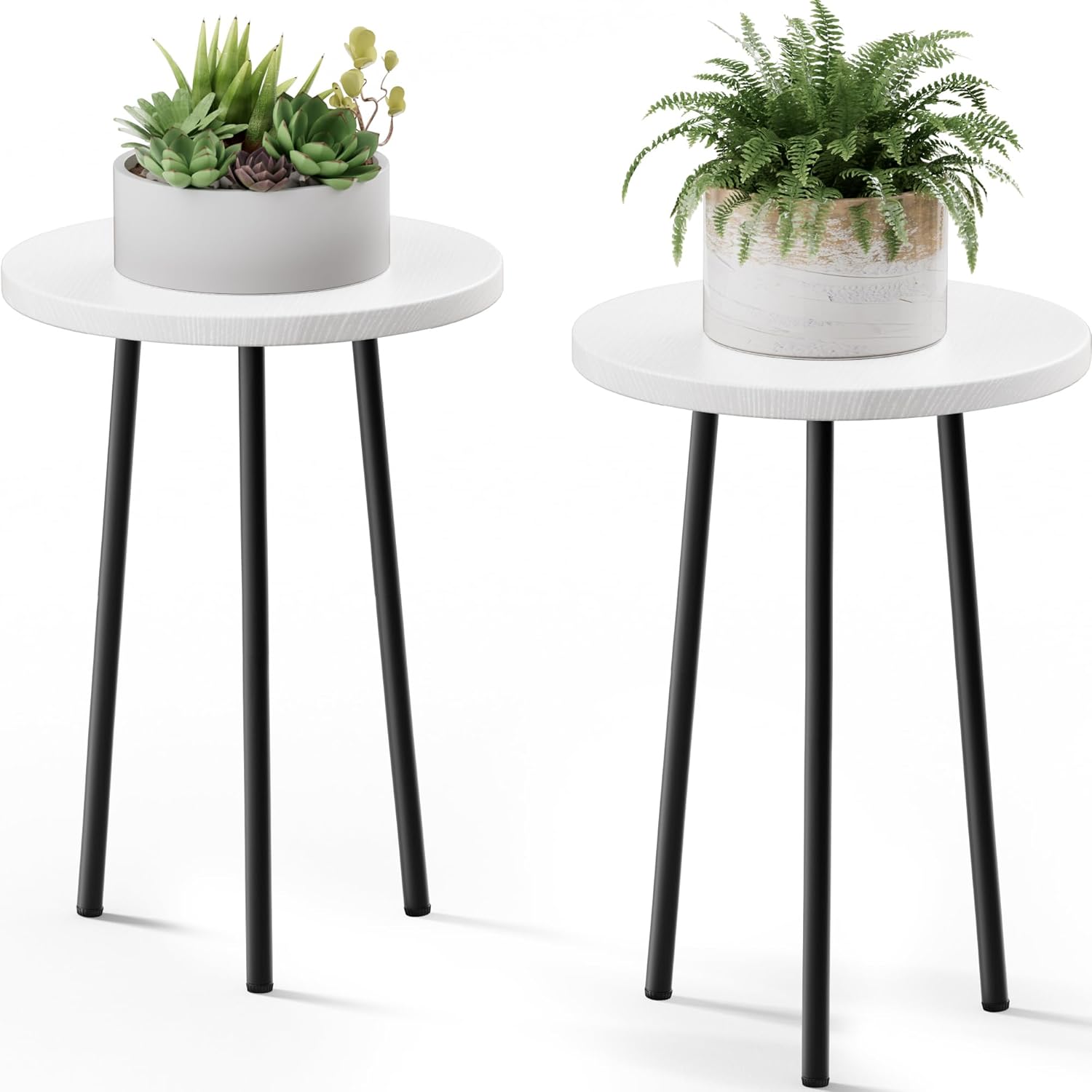 Plant Stand Indoor 20 Inch: Mid Century Plant Holder 2 Pack Corner Plant Stand - Tall Plant Table for Indoor Plants Home & Garden Decor