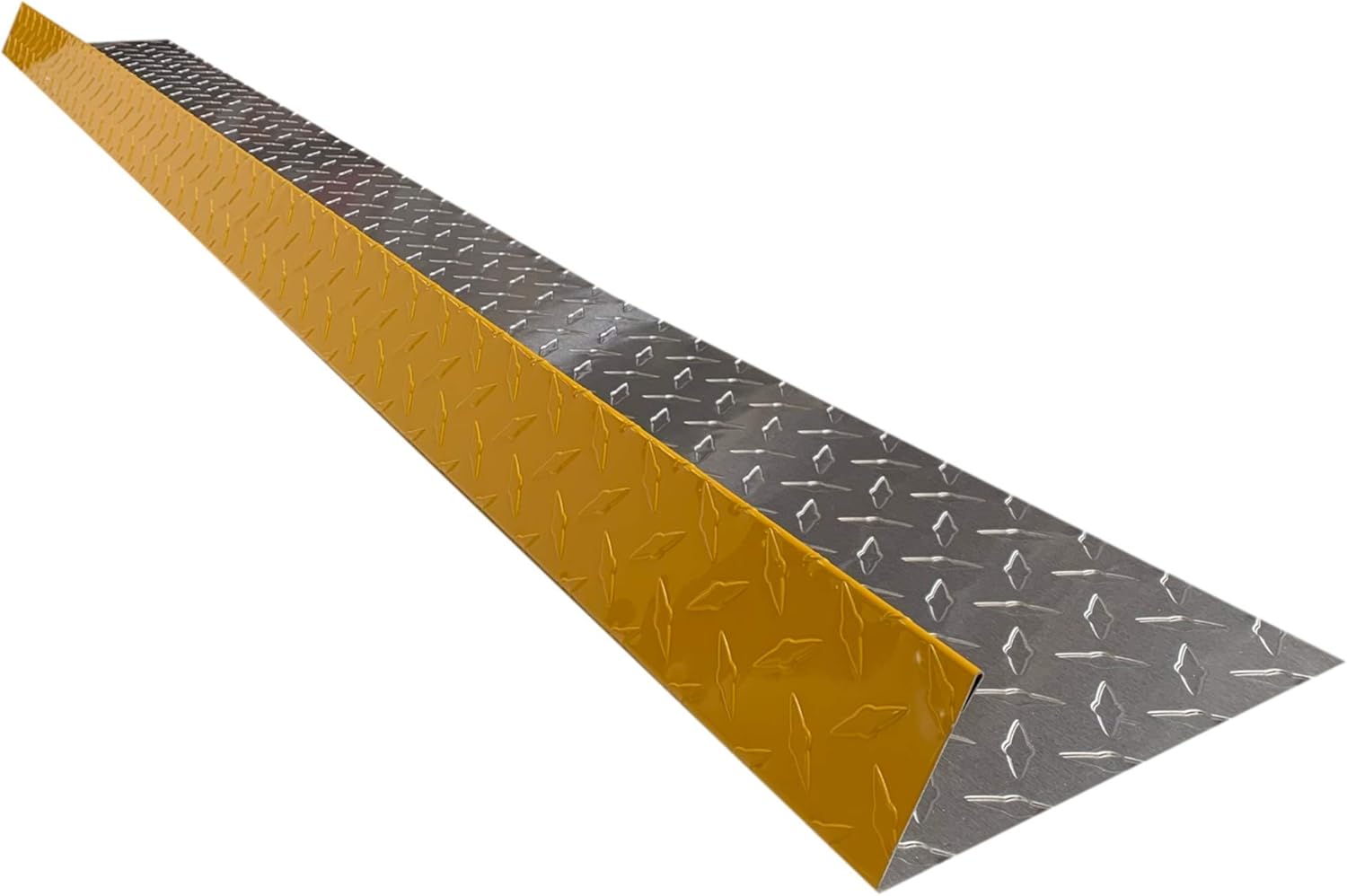 Eagle 1-26 Gauge 5 Foot Rain Diverter - Nails and Instructions Included (Mill Finish Aluminum, Copper, Galvanized, Stainless Steel & More) (3, Aluminum Diamond Plate - Yellow)