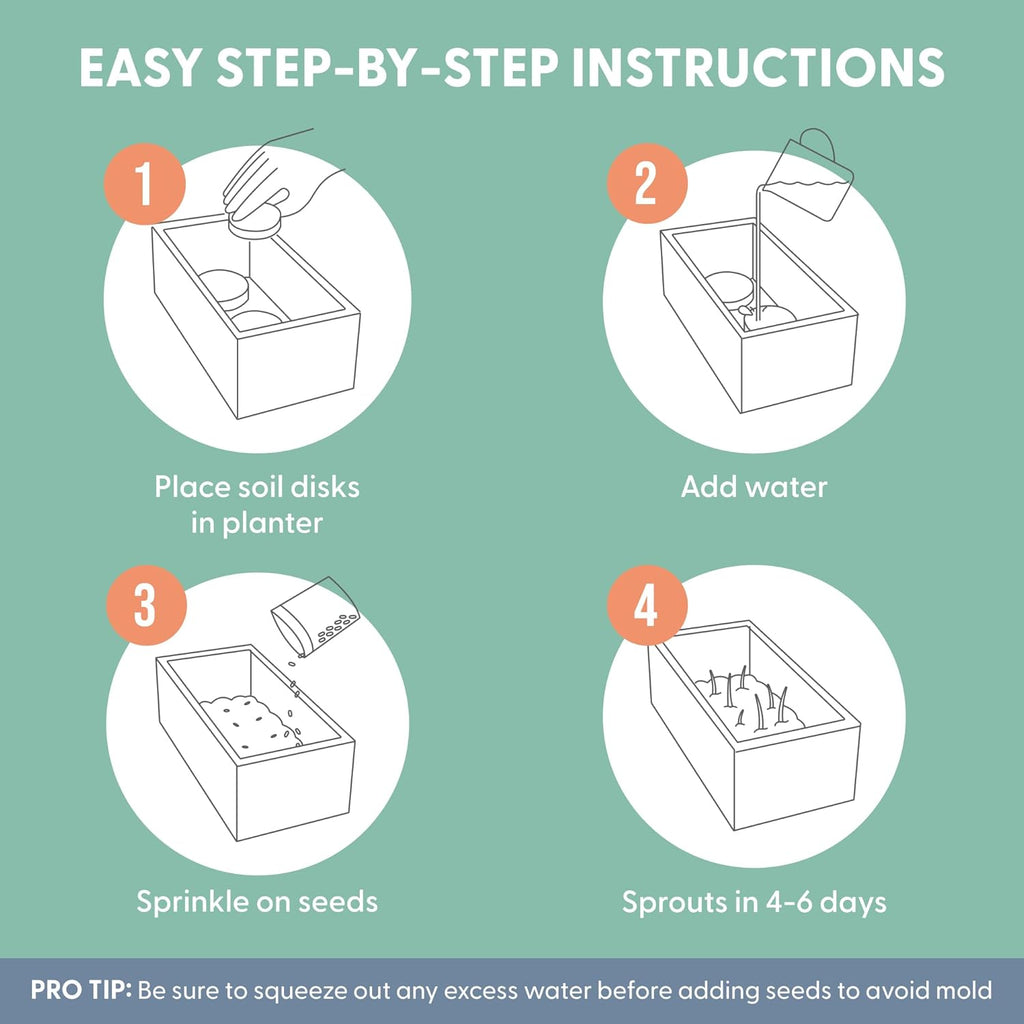 The Cat Ladies Cat Grass Kit with Black Rustic Wooden Planter, Organic Cat Grass Seeds and Soil. Easy to Grow Cat Grass for Indoor Cats. Prevent Hairballs and Aid Digestion