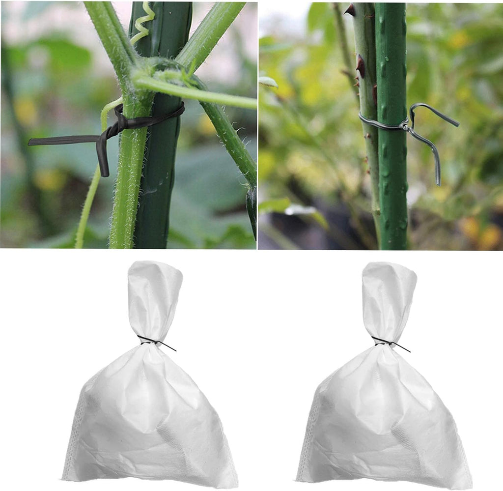 1000 pcs 8 inch Black Cable Twist Ties Plastic Twist Ties with Rugged Metal Innercores Reusable Fastening Cable Cord Wire Ties