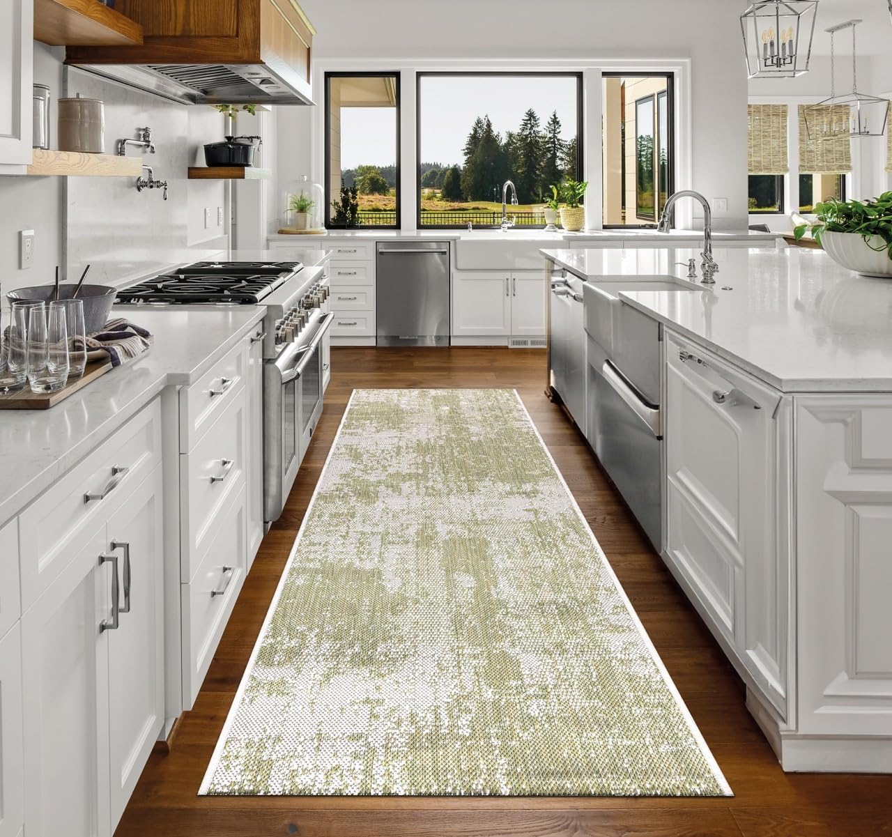 Keen Home Design Terrace Outdoor Runner Rug - 2x12 Washable Indoor/Outdoor Rug for Patio, Kitchen, Balcony, Beach, Garden, Deck and Porch, Size: 2'2"x11'10"