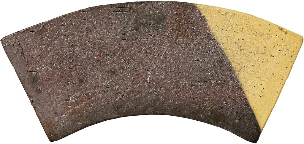 Wazakura Tokoname Series Handmade Fan Shaped Bonsai Pot with Drainage Holes 6.8 inch (174mm) Made in Japan, Artisan Ceramic Garden Container, Decorative Flower Planter - Fan Shape