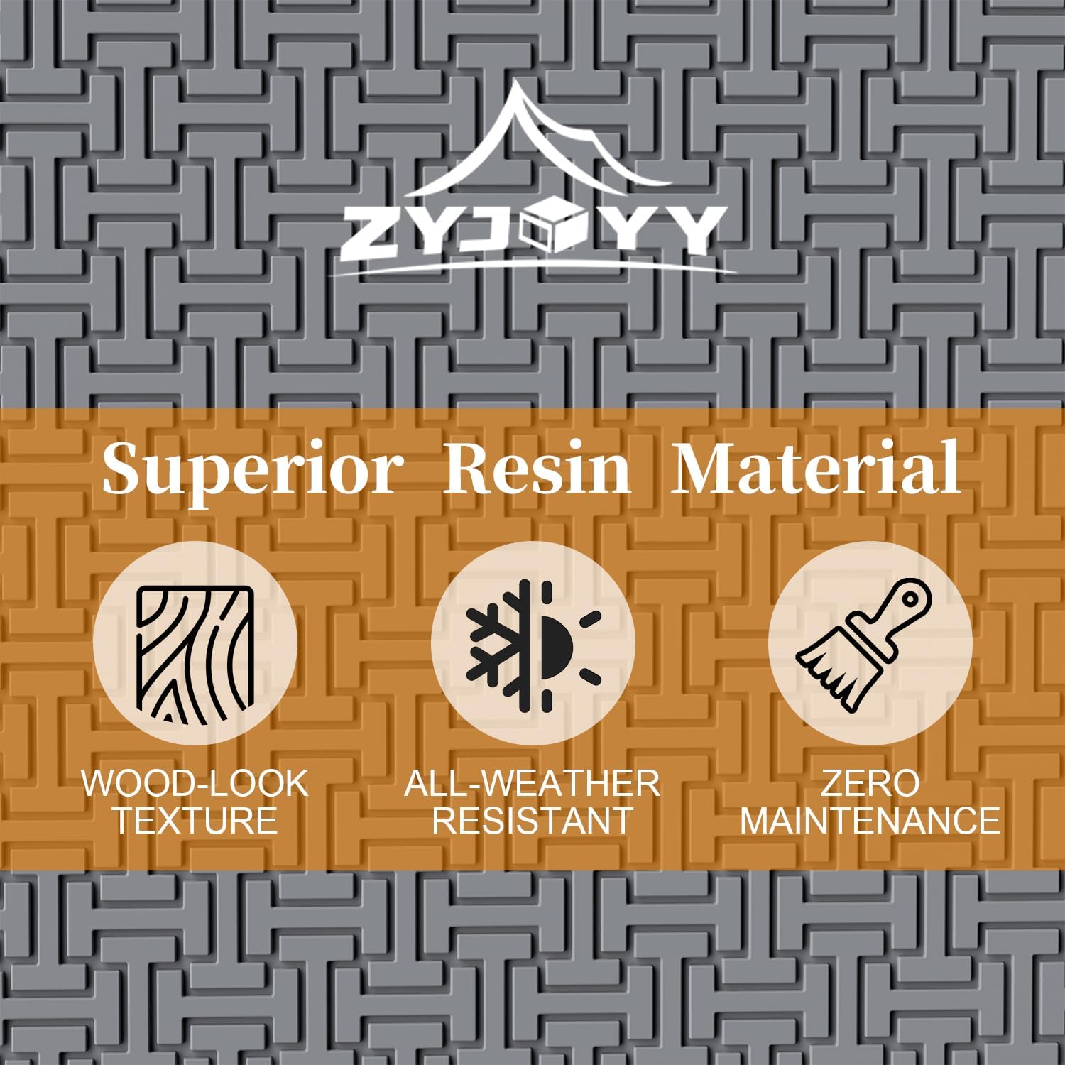 Outdoor Storage Box, 90 Gallon Deck Box, Waterproof Resin Storage Bin for Patio Cushions, Gardening Tools, Lockable, UV Resistant, Grey