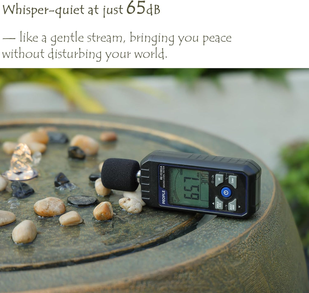 Garden Water Fountain Outdoor Bubbler Water Feature Indoor with Lights & Pump and Pebbles Waterfall Fountains Concrete Effect for Patio Deck Yard Home Decor Gold, 18 "L x 18" W x 11.5" H