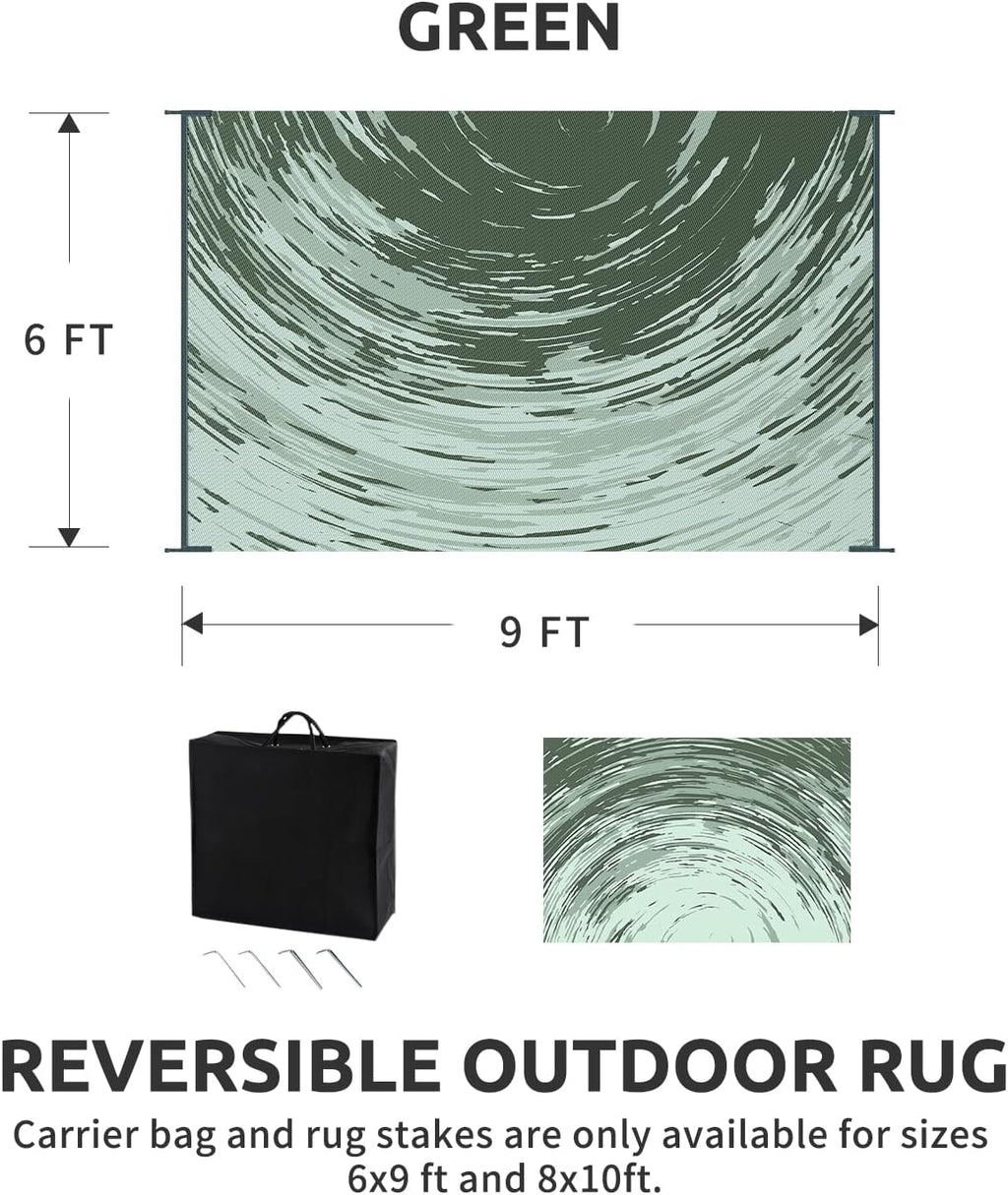 COCOER Modern Outdoor Rug 6x9 Reversible-Waterproof Outdoor Patio Rug-Quick Dry Outdoor Area Rugs Indoor Outdoor Rugs-Outside Rug Patio Decor for Porch Deck Balcony Backyard