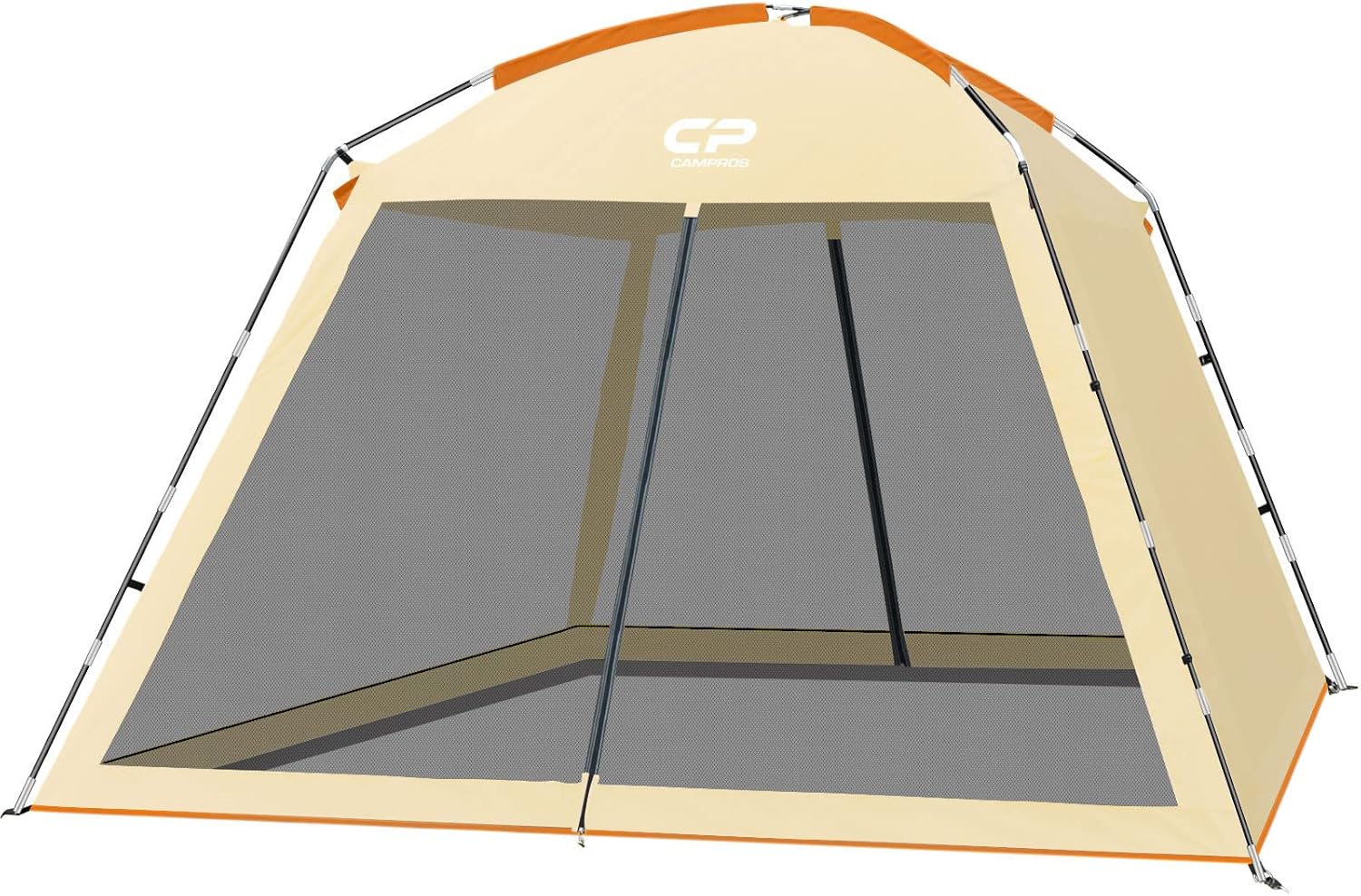 CAMPROS CP Screen House Room with 1 Side Wind/Sun Panel Canopy Tent Camping Tent Screen Shelter Gazebos for Patios Outdoor Camping Activities, 10'X10'X86in(H) - Beige