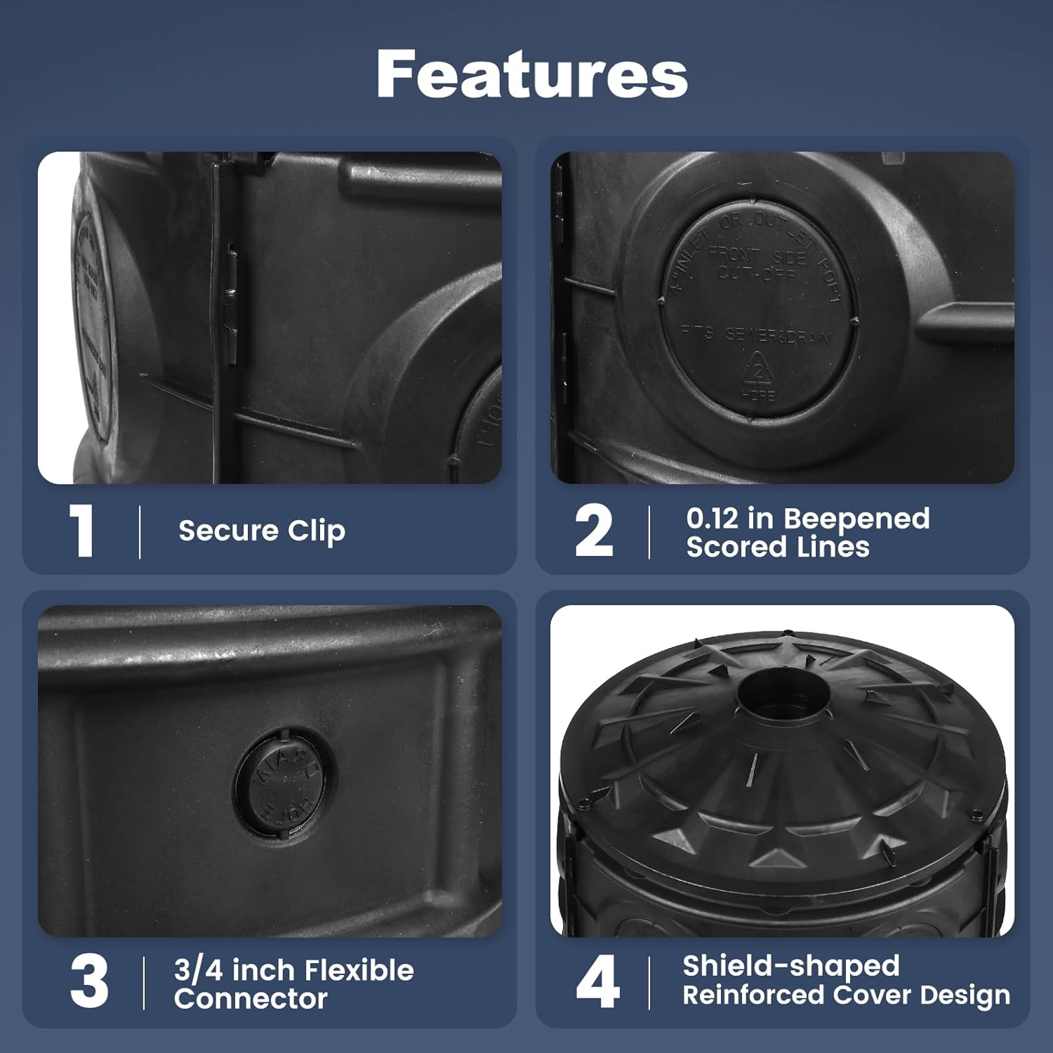 SQUEEZE master 50 Gallon Rainwater Collection Barrel-BPA Free Home Underground Rainwater Collection System-Prevents Flooding in Yard