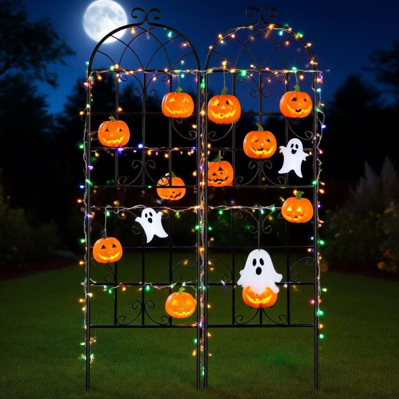 2 Pack 71x20in Garden Trellis, Black Metal Coating Rustproof Perfect for Supporting Climbing Plants Outdoor Roses, Vines, Flowers, and Vegetables