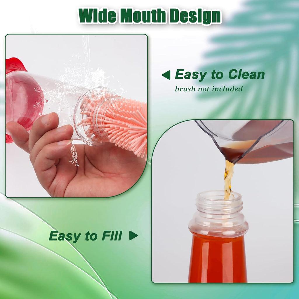 FEED GARDEN 10oz Plastic Hummingbird Feeders for Outdoors - 2 Pack, Ant & Bee Proof, 6 Feeding Ports, Easy Clean Red Nectar Feeders for Outside Hanging, Gifts for Mom