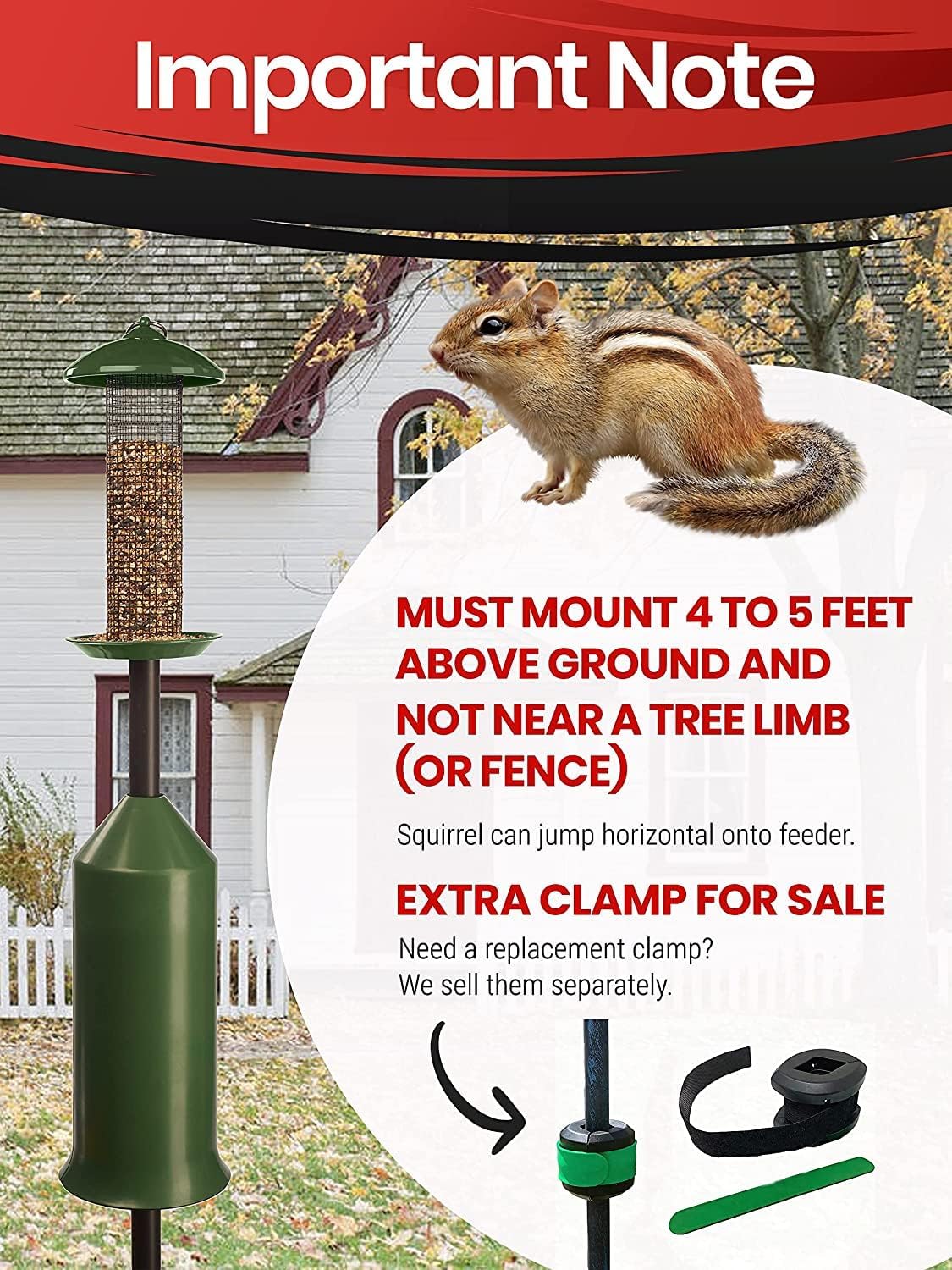 iPrimio 18" Squirrel Baffle - Easy Install Pole Wrap Around Baffle: Protect Hanging Bird Feeders, Squirrel Baffles for Feeders, No Tool Install, Durable Weather Resistant, for Bird Feeder Poles