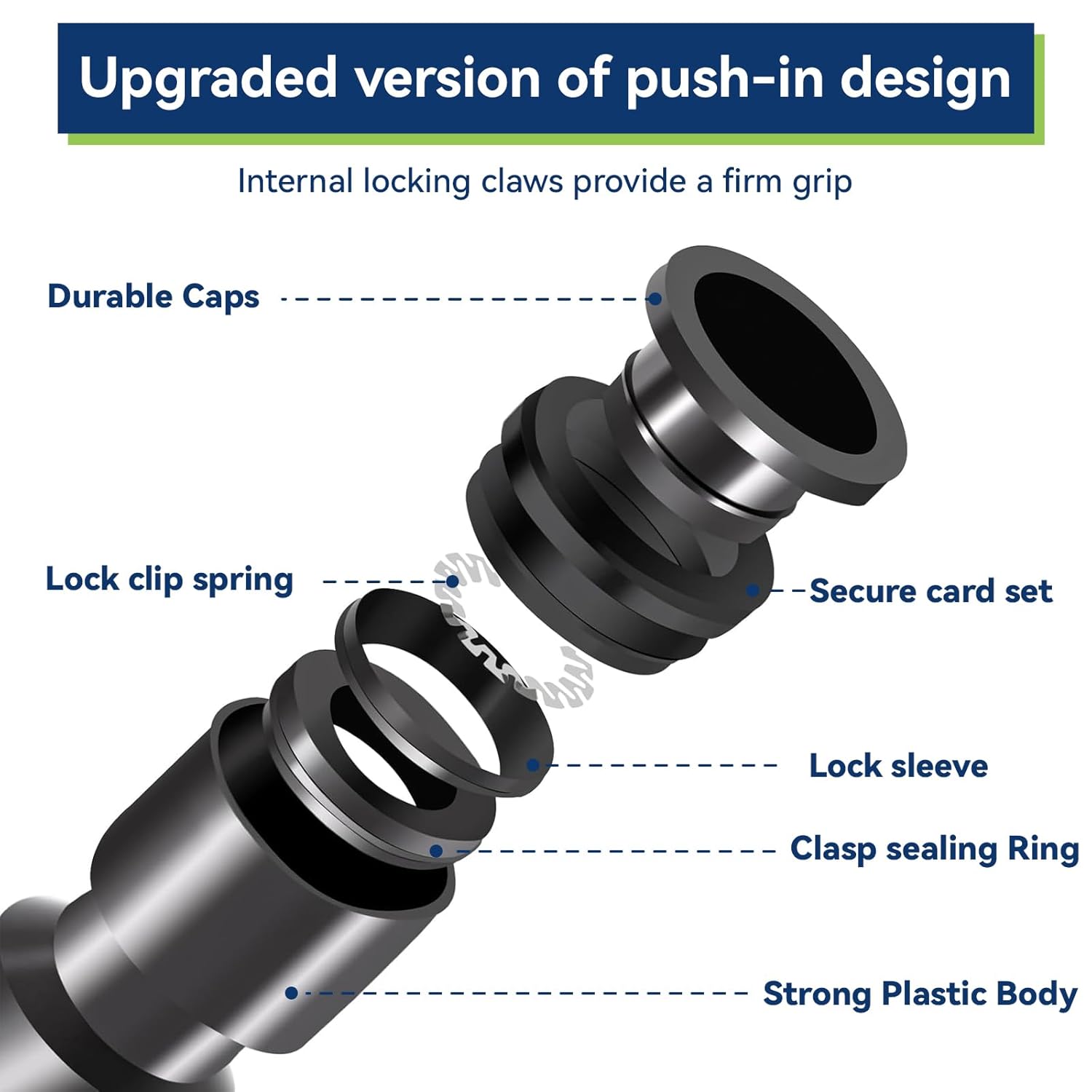 10 Pack 1/4" Drip Universal Straights Fitting Connectors, Quick Connect Universal Drip Irrigation Tubing Coupling Valve, Connector Locking Fitting for Sprinkler or Drip Irrigation System