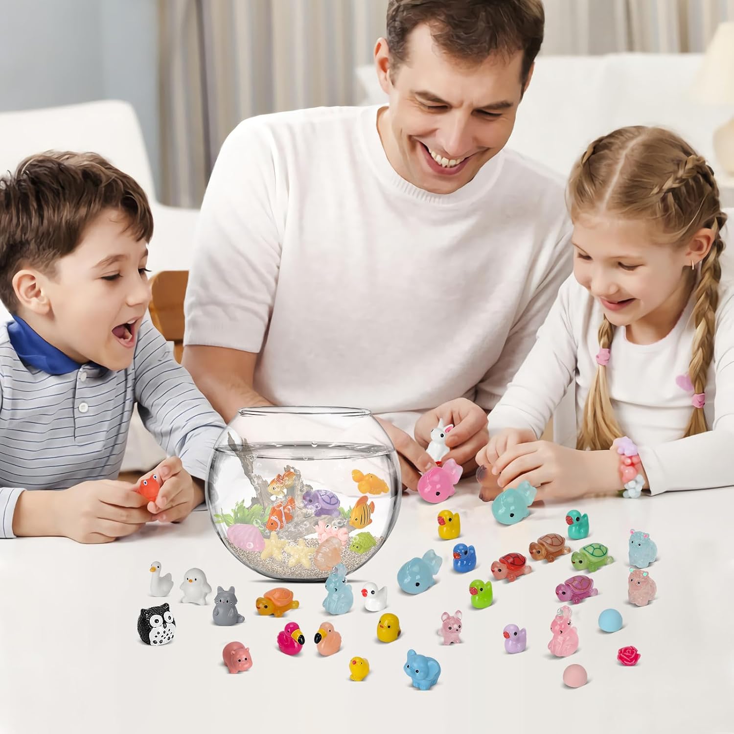 150 Pcs Mini Resin Animals, Miniature Animals to Hide Luminous Tiny Figurines Bulk Glow in The Dark Bulk for Fairy Garden Aquarium