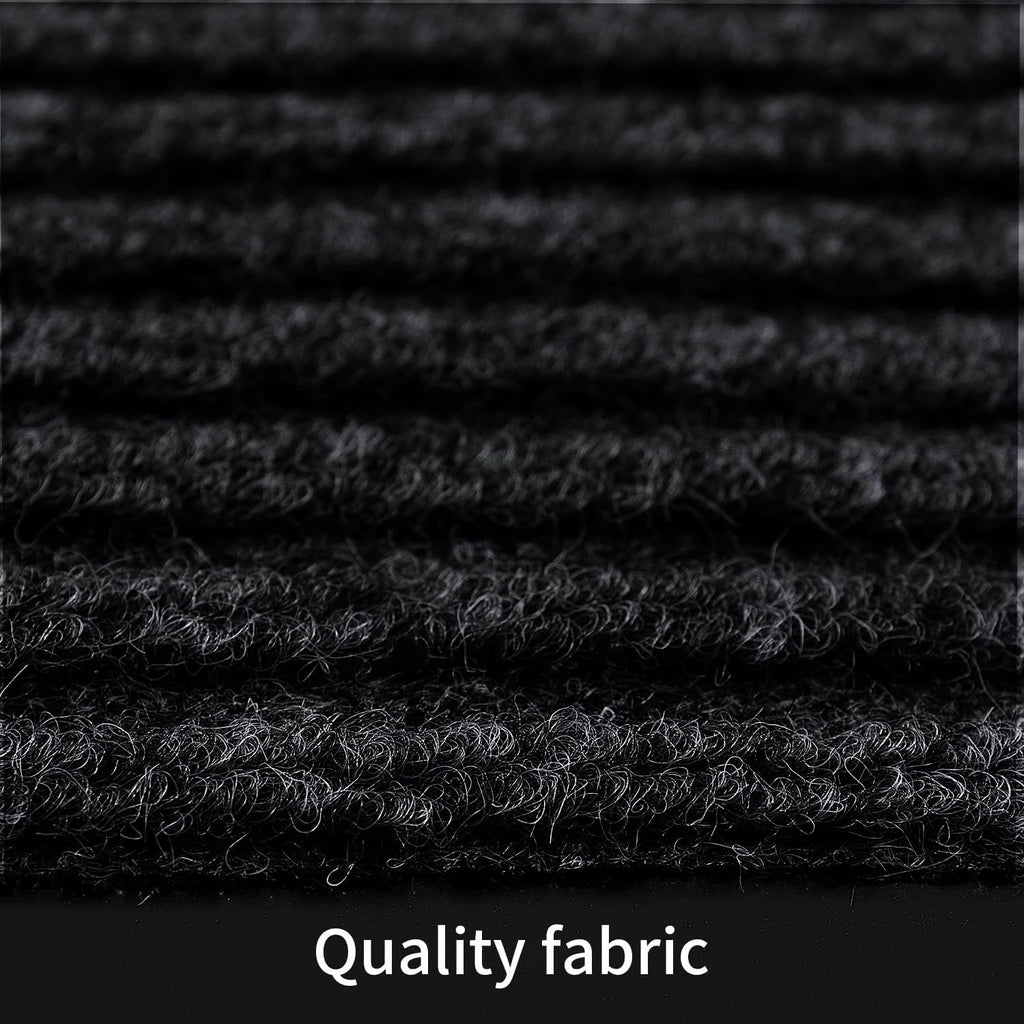 TANYOYO 3' X 6' Commercial Grade Door Floor Mat Brush Step Entrance Mat Vinyl Backed Utility Doormat Heavy Duty Floor Rugs Commercial Outdoor Carpet Indoor Entrance Mat，Black