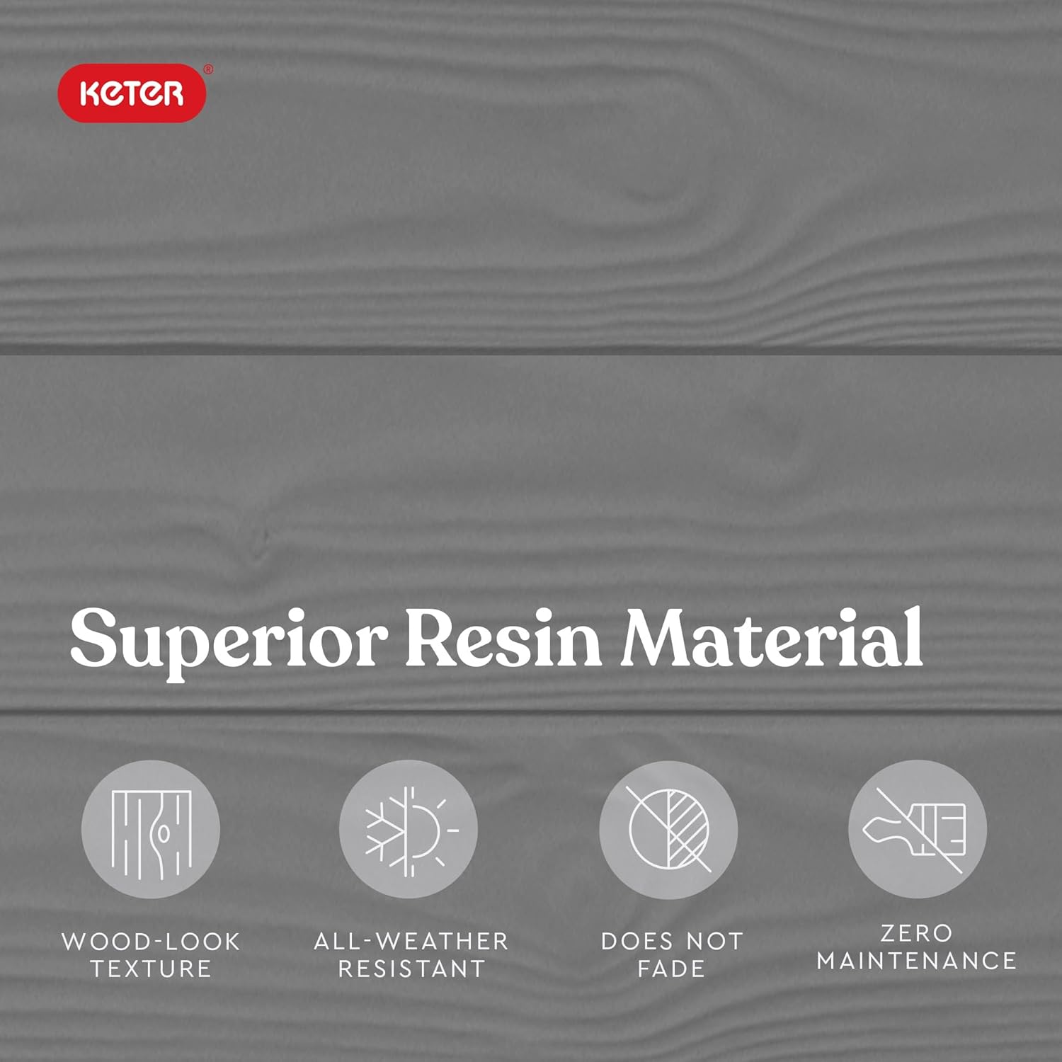 Keter Westwood 150 Gallon Resin Large Outdoor Storage Box for Patio Furniture, Outdoor Cushions, Garden Tools and Pool Floats, Light Grey