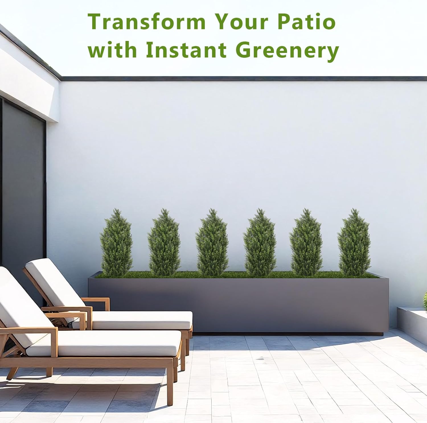 THE BLOOM TIMES 3ft Topiary Trees Artificial Outdoor 2 Pack – UV Resistant Faux Cedar Pine Cypress Bushes and Shrubs, Fake Potted Plants for Front Porch Outside Planter Patio Decor, Set of 2 (3 Foot)