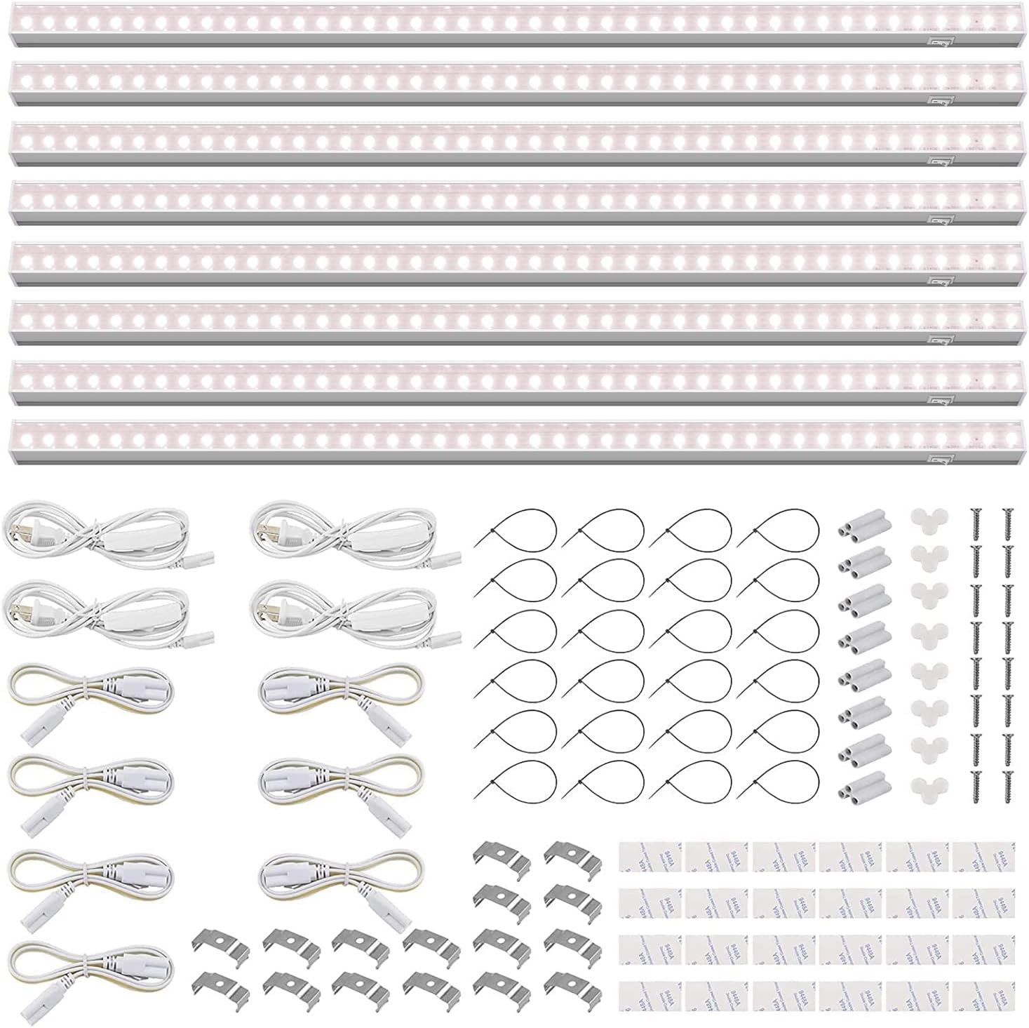 Barrina T5 Grow Lights, Full Spectrum, 4ft 160W (8 x 20W, 1000W Equivalent), LED Grow Light Bulbs, Plant Lights for Indoor Plants, Greenhouse, Plug and Play, Pinkish White, 8-Pack