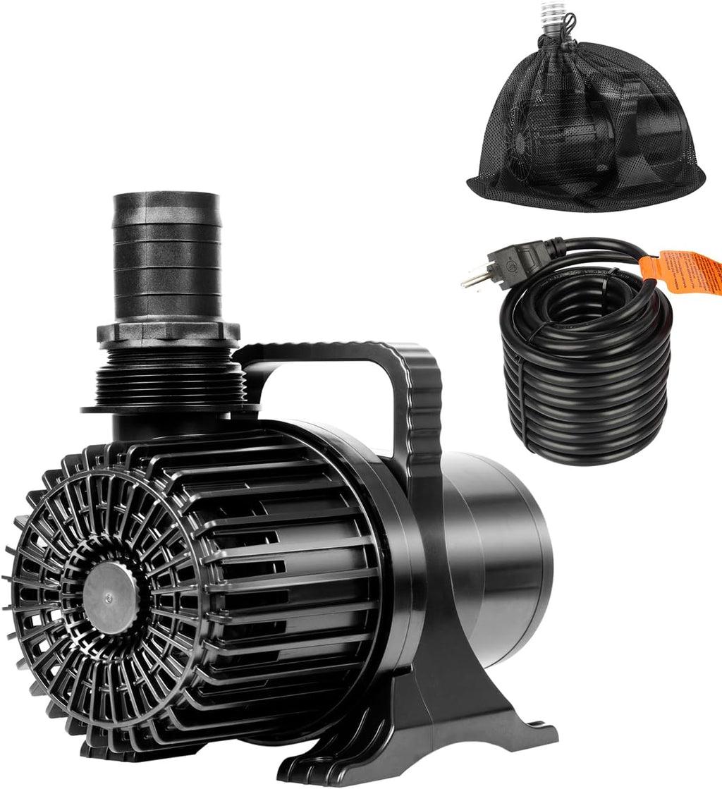 OYO WATER Outdoor Large 9300gph-620W 32.8FT Pond Water-fall & Kio Fish Fountain-s &Garden Pump Submersible IPX8: Long 32.8FT Cord Smart-er & Quieter Duck & Yard &Patio Ponds Pumps, 1 Barrier Pump Bag
