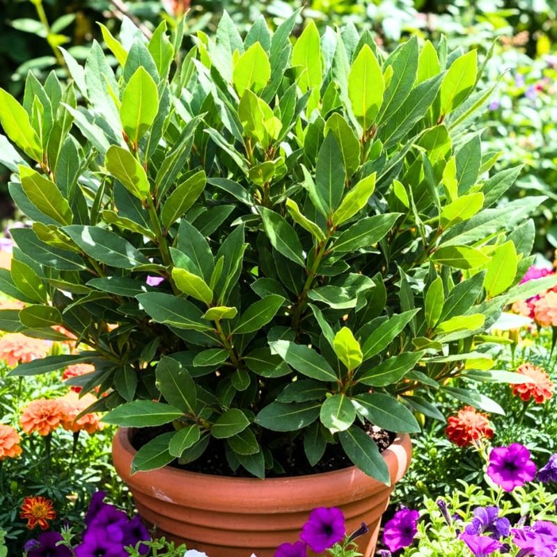 Sweet Bay Leaf Tree, Bay Laurel Laurus Nobilis Herbs, 5-8" Tall Well-Rooted for Culinary Gardens