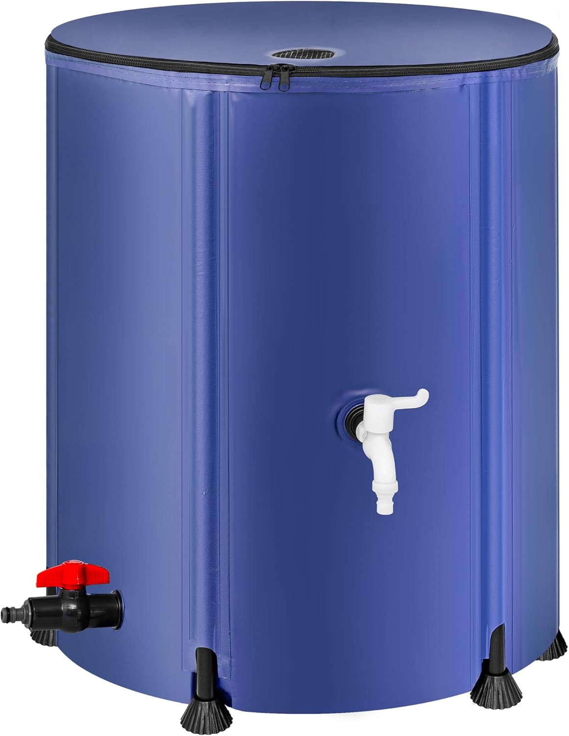 Collapsible Rain Barrel Water Storage Containers-53 Gallon Portable Rainwater Collect System Water Tank to Collect Rainwater from Gutter Downspout Water Catcher with Spigots,Filter＆Overflow Kits
