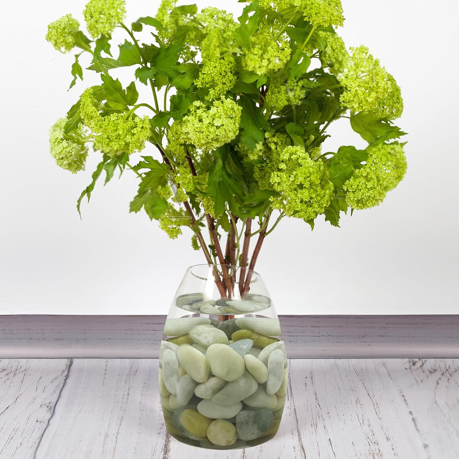 40 lbs Jade River Rocks for Garden, 1-2 Inch Polished Stones, Decorative Pebbles for Plants Outdoor, Vases, Backyard, Craft and Landscaping