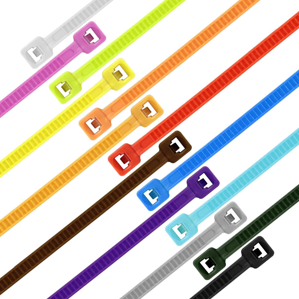 12 Inch Zip Ties Yellow 1000 PCS, 50 Lbs- Heavy Duty Tensile Strength, Nylon PA66 UV Resistant Cable Ties for Indoor and Outdoor Use - Ideal for object bundling and fastening