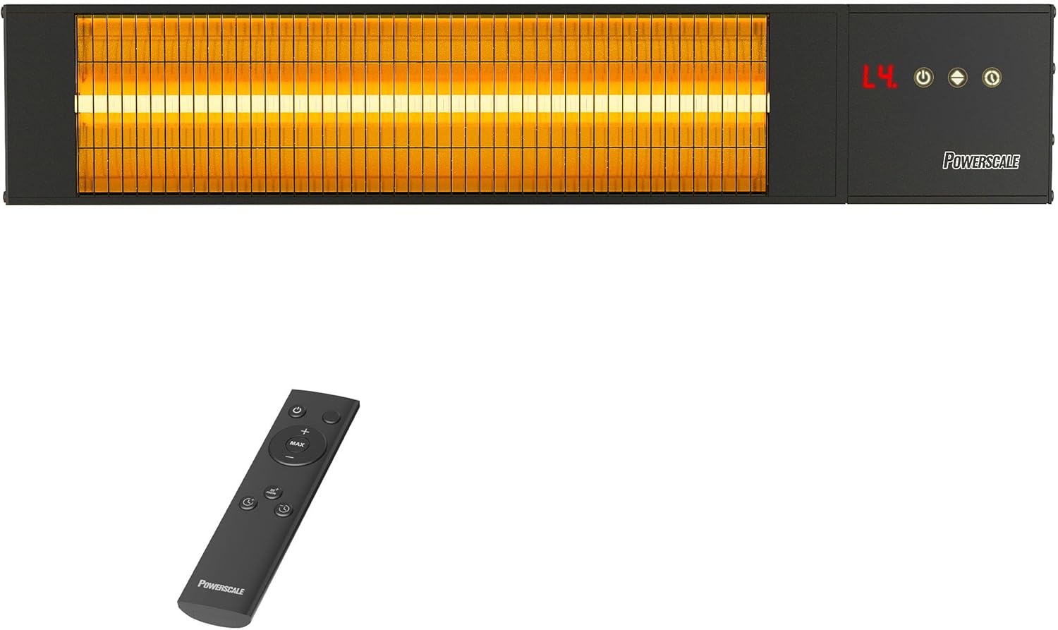 1500W Outdoor Heaters for Patio with 36H Timer, 0.5 Sec Instant Heating, Memory Function, Outdoor Heater, Black – Perfect Outdoor Heaters for Patio & Backyards