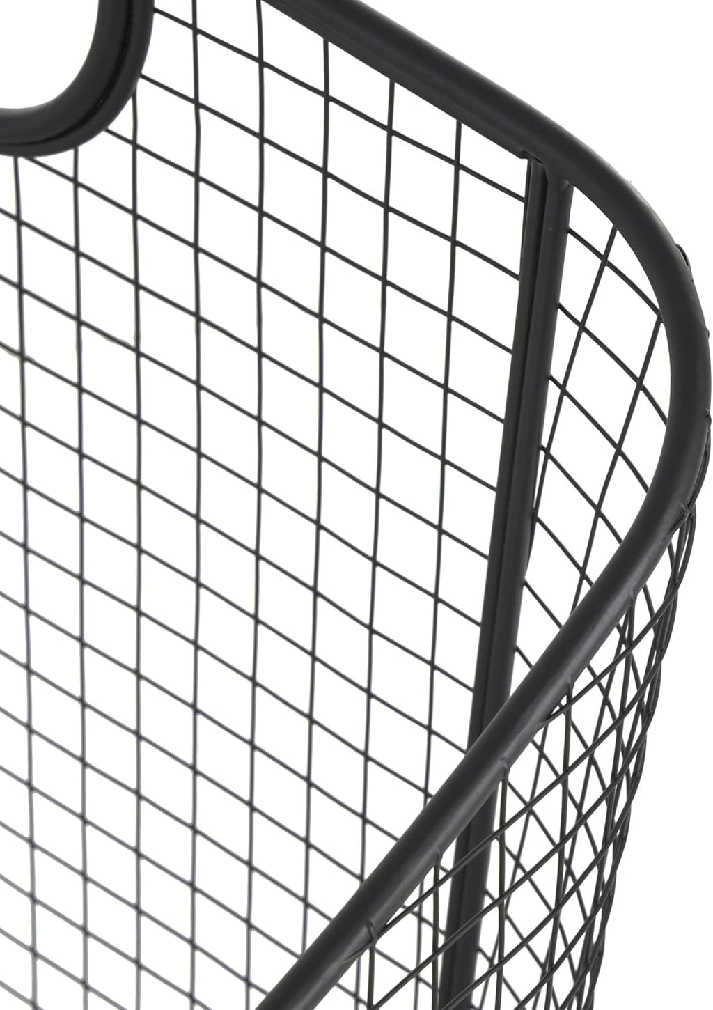Deco 79 Metal Decorative and Functional Storage Basket Deep Basket Organizer with Round Handles, Basket for Storage 20" x 18" x 20", Black