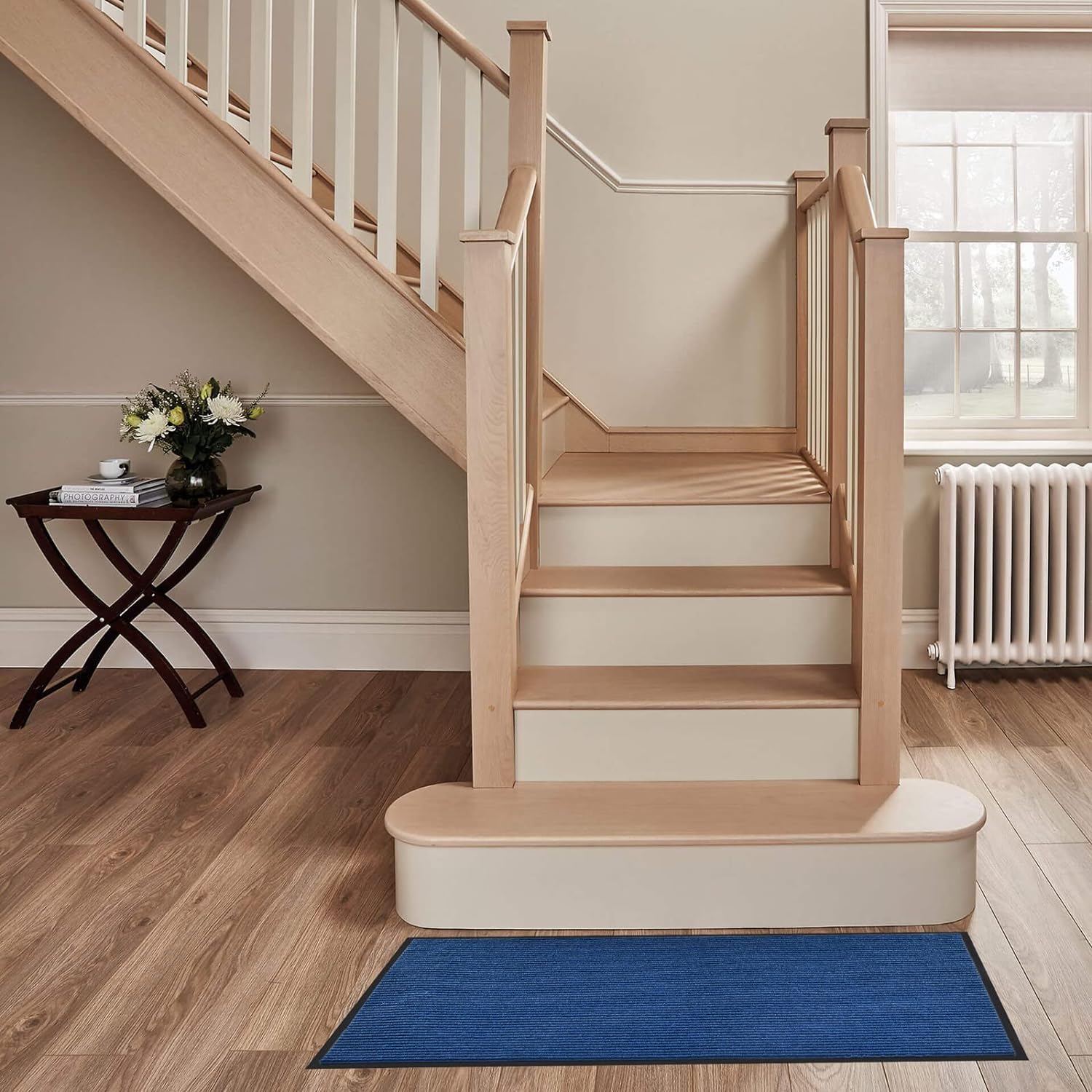 Profile Rubber Door Mat, 72x48inch, Heavy Duty, Entrance Doormat, Indoor and Outdoor, Waterproof, Easy Clean Shoe Scraper, Home Rug Welcome Mats for Entryway, Patio, Porch(Blue)