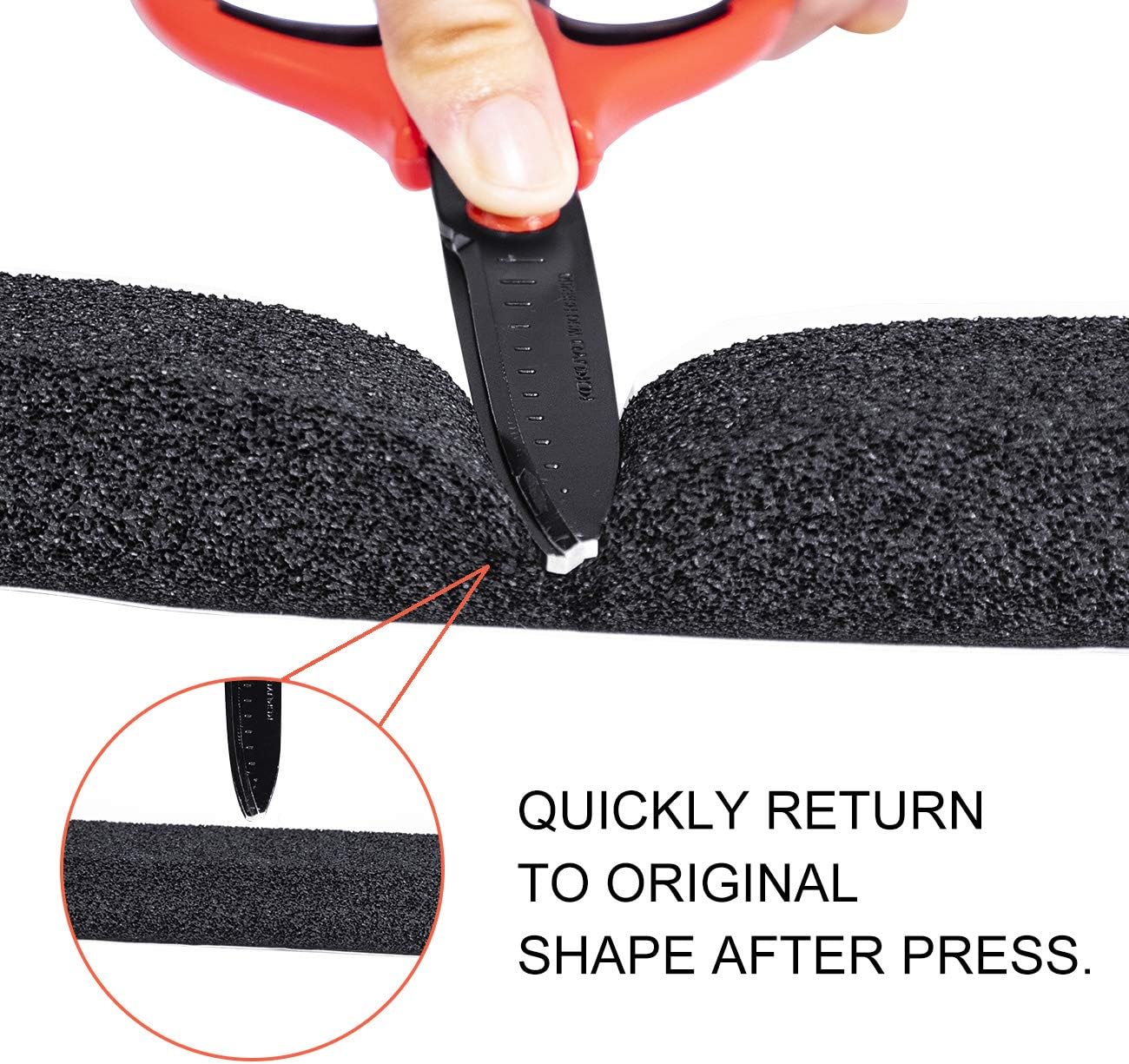 TORRAMI Window Air Conditioning Foam Strips 1 inch W X 1 inch T, Open Cell Foam Weather Stripping Seal InsulatingTape Self Adhesive Total 13 Feet Length (2 Rolls of 6.5 Ft Each)