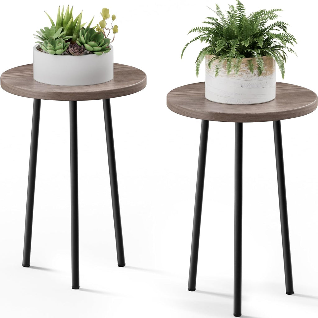 Plant Stand Indoor Outdoor: 20'' Metal Wood Plant Stand Convertible Multi-purpose Plant Table - Flowers Pot Holder for Indoor Outdoor - Mid Century Modern Decor/Home Decor