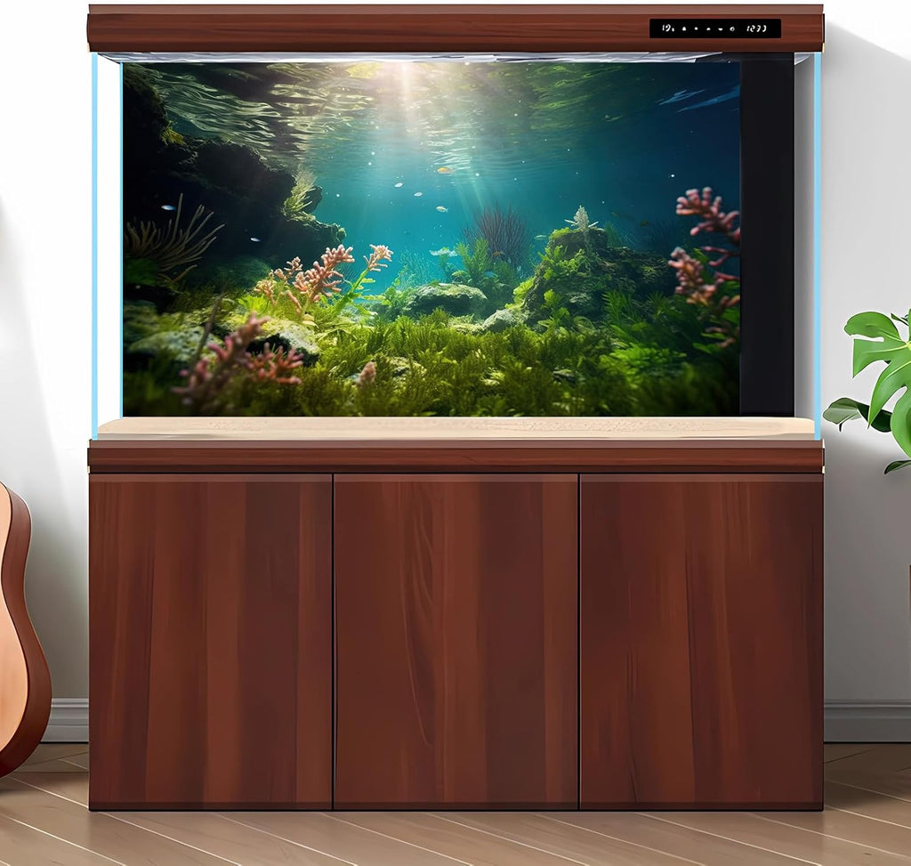 Ocean Floor Fish Tank Background Under The Sea Aquarium Background Underwater Aquatic Plants Sunray Terrarium Backgrounds Deep Sea Rock Tropical Aquarium Fish Tank Backgrounds Decors 72x24in