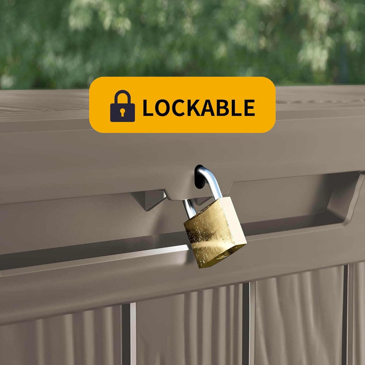 80 Gallon Resin Deck Box, Waterproof Outdoor Storage Bin for Patio Furniture, Pool Accessories, and Garden Tools, Lockable & UV-Resistant, Grey