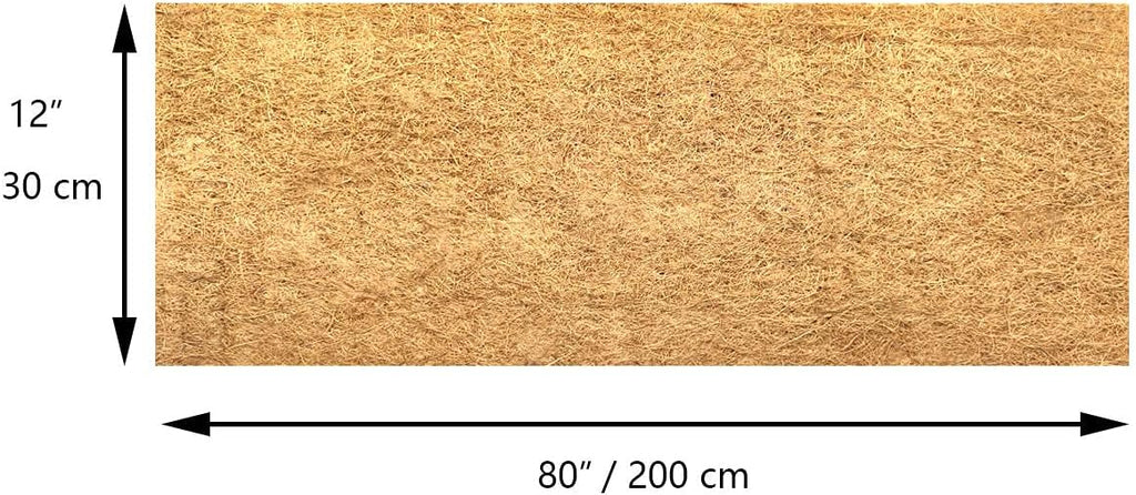 12x80 inch Natural Coco Liner Roll Coconut Coir Liner Sheets Coco Mat for Planter Window Box Flower Basket Garden Decoration Animal Pet Pad Liner