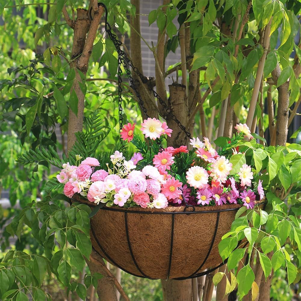 EROCK 2Pcs Coco Liners for Planters Hanging Basket, Round 8/10/12/14/16 inch Thick Coconut Coir Coco Fiber Liners for Planters Garden Patio Porch Window Plants Flowers Pot Indoor Outdoor (8 inch)