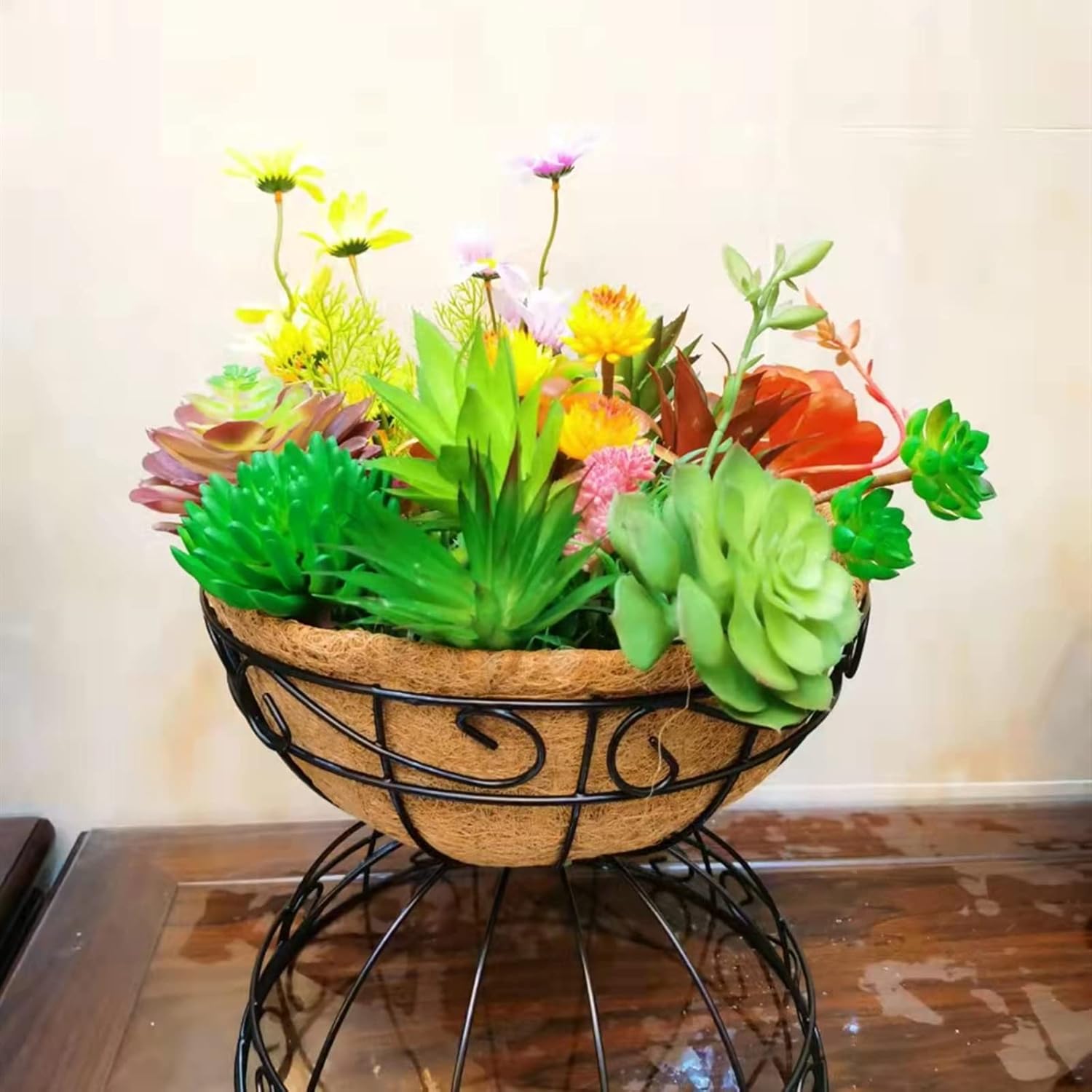 2PCS Round Replacement Coco Liner for Hanging Basket, 12 inch Coconut Fiber Plant Basket Liner for Garden Planter Flower Pot (12 inch Round)