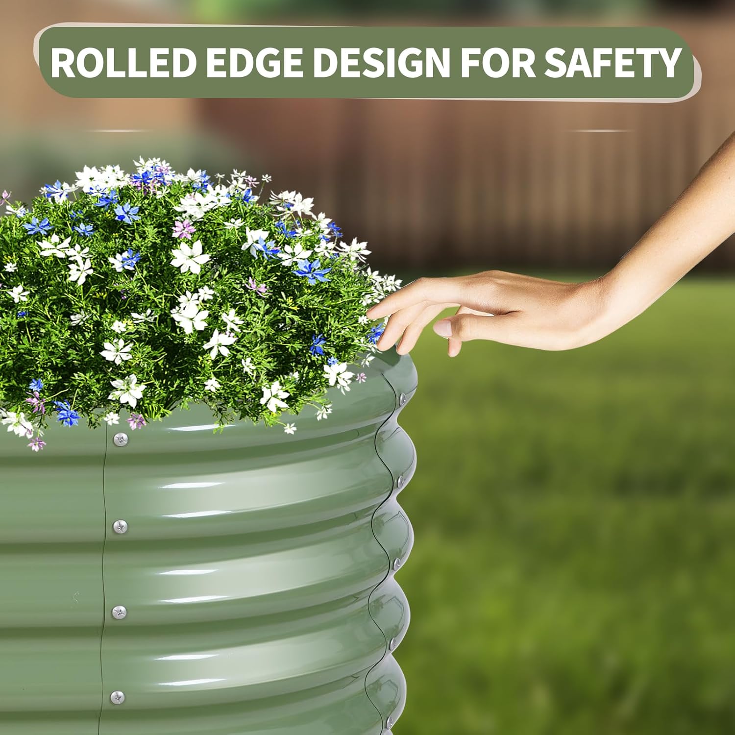 Galvanized Raised Garden Bed Outdoor- 2 Pcs Raised Beds for Gardening| Metal Planter Box, Steel Raised Garden Bed Kit with Gloves for Vegetables, Flower, Herbs (4x2x1.4FT, Green)