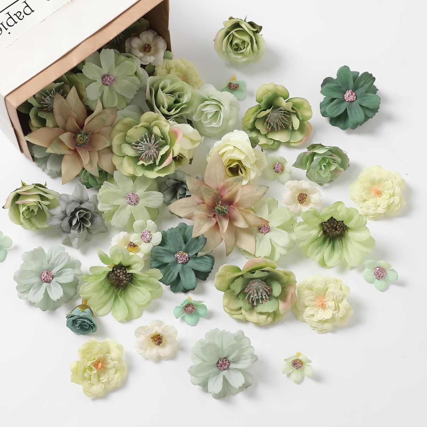 Serra Flora Realistic Mini Silk Flower Heads – Multicolor Daisy Rose Artificial Flower for Wedding Garland, DIY Crafts & Home Decor